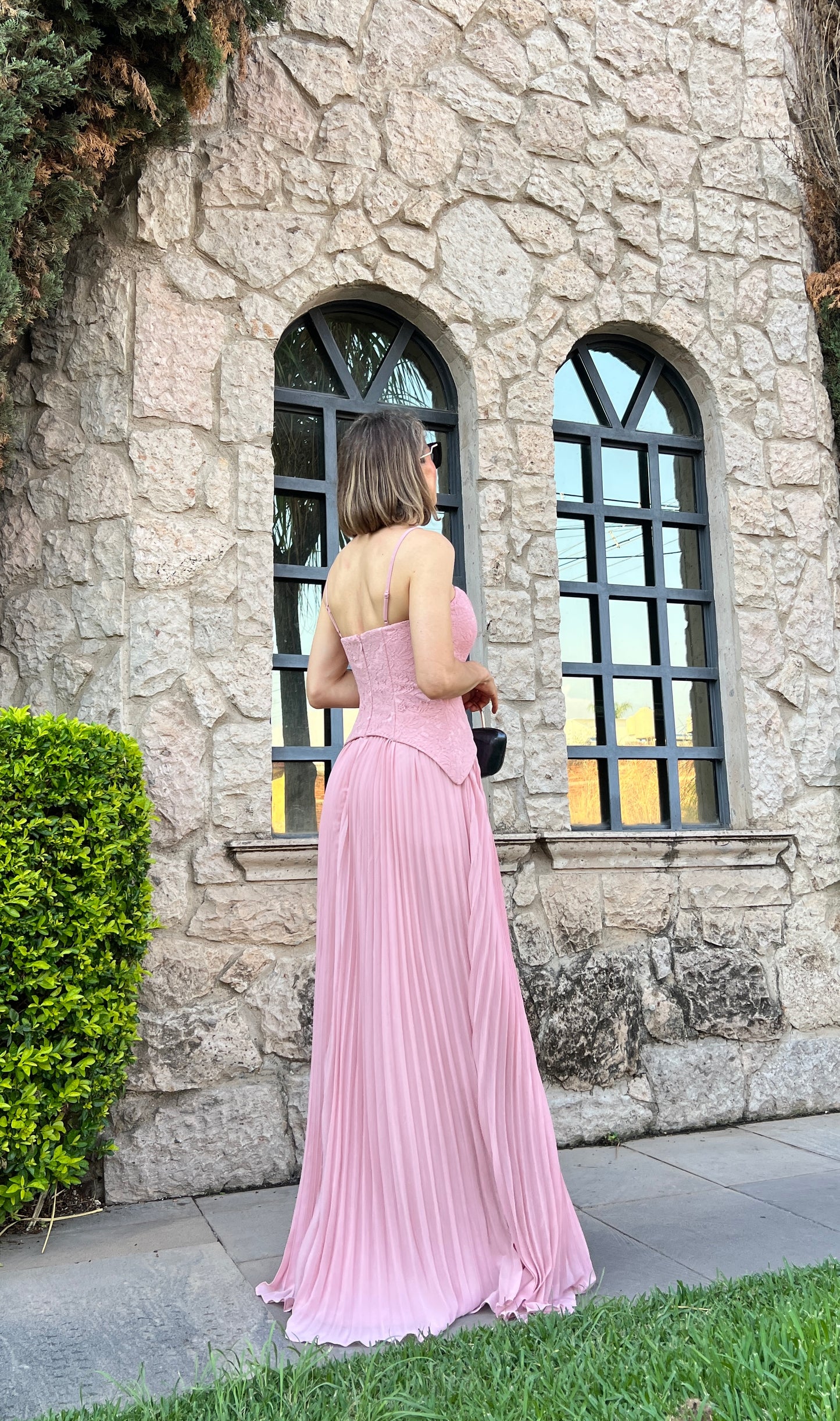 VESTIDO BUSTIER & PLISADO