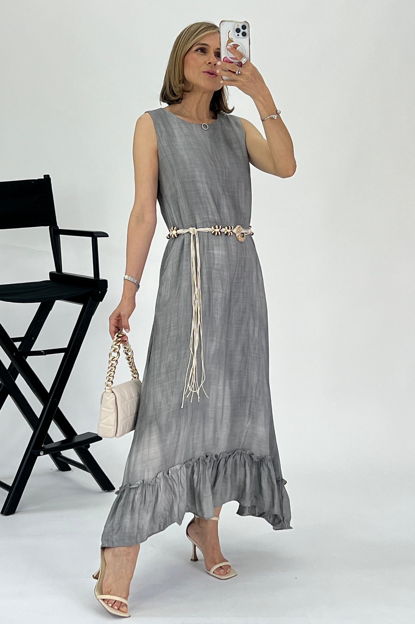 VESTIDO CINTO RUSTICO