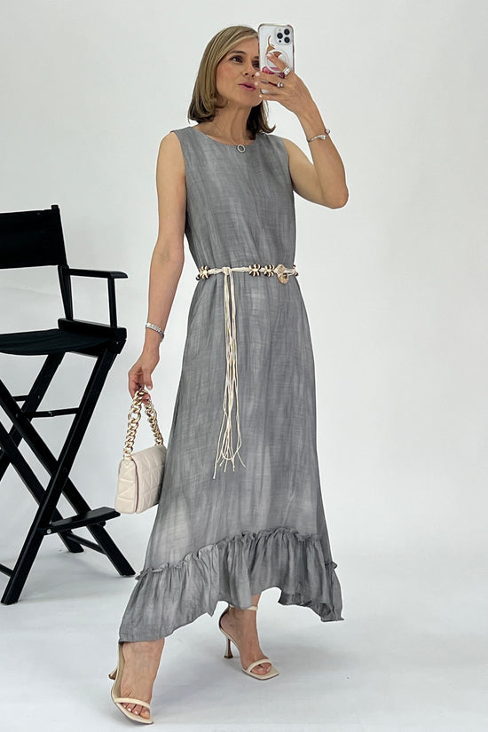 VESTIDO CINTO RUSTICO