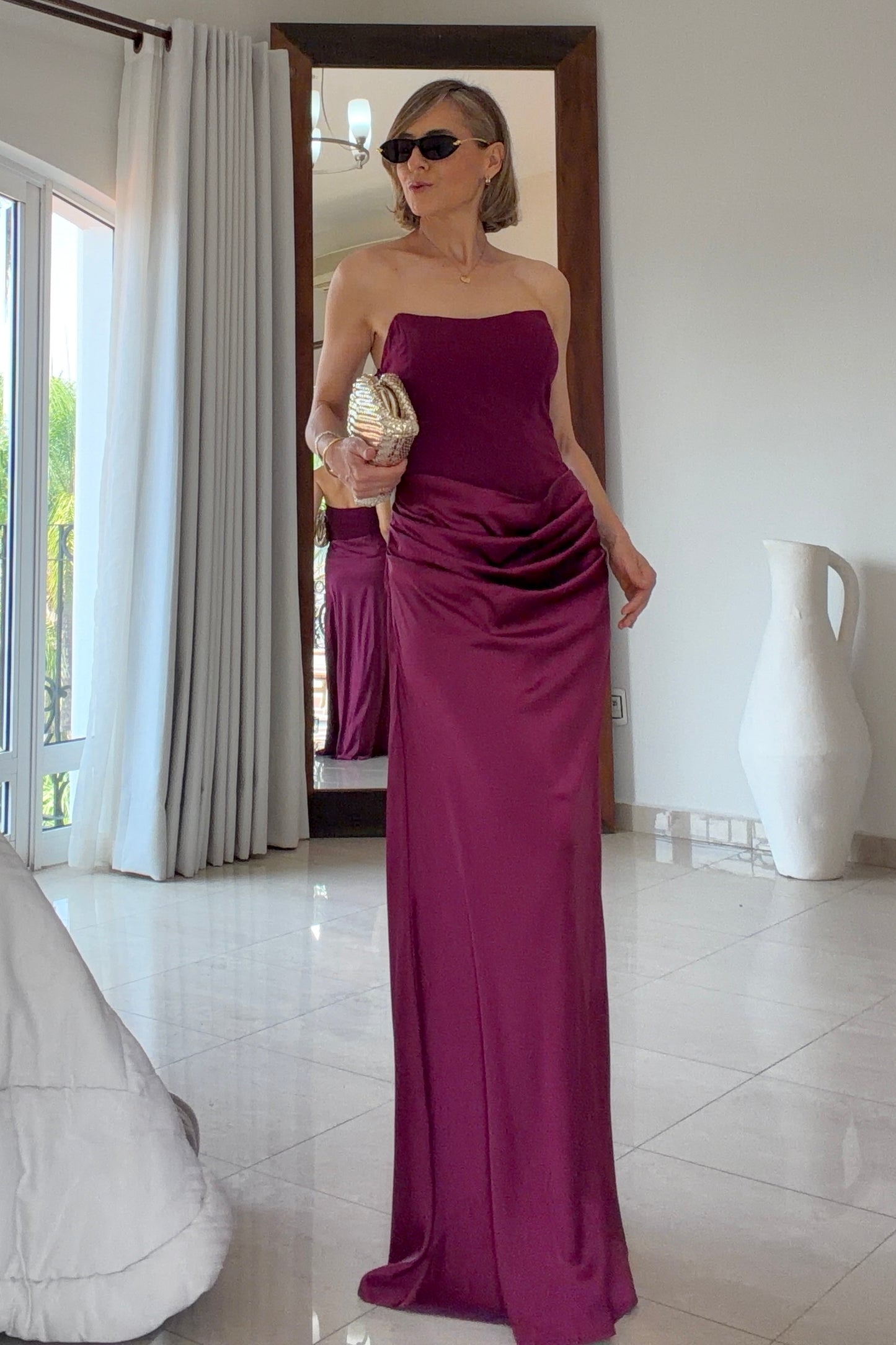 VESTIDO AJUSTADO & SATIN