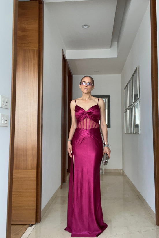 VESTIDO BUSTIER TRANSPARENCIA