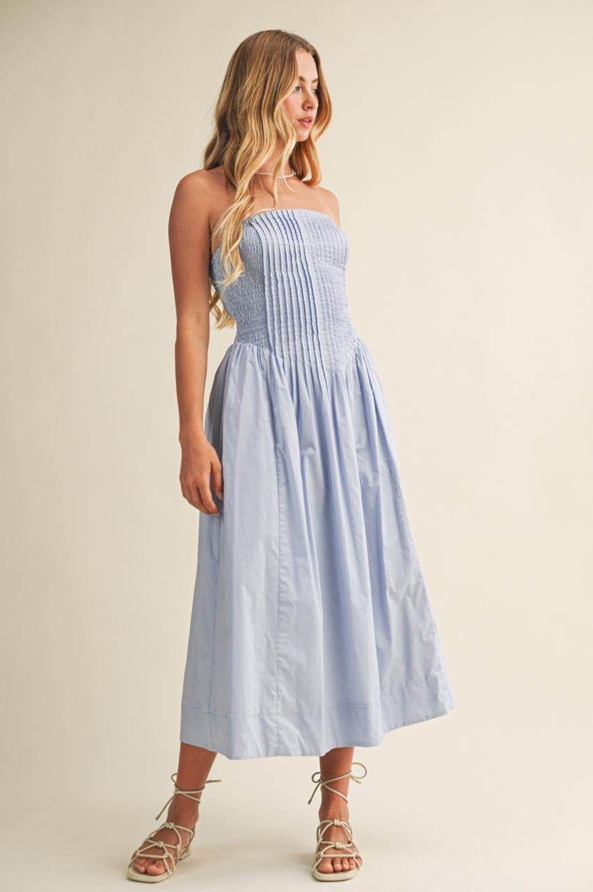 VESTIDO BUSTO PLISADO