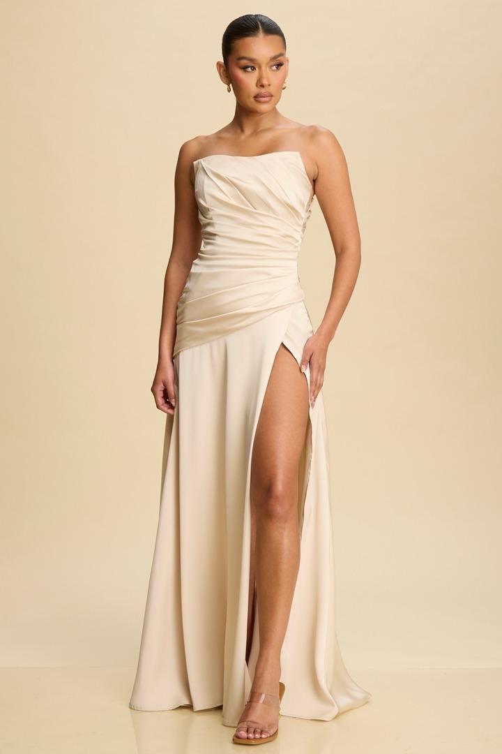VESTIDO SATINADO DRAPEADO