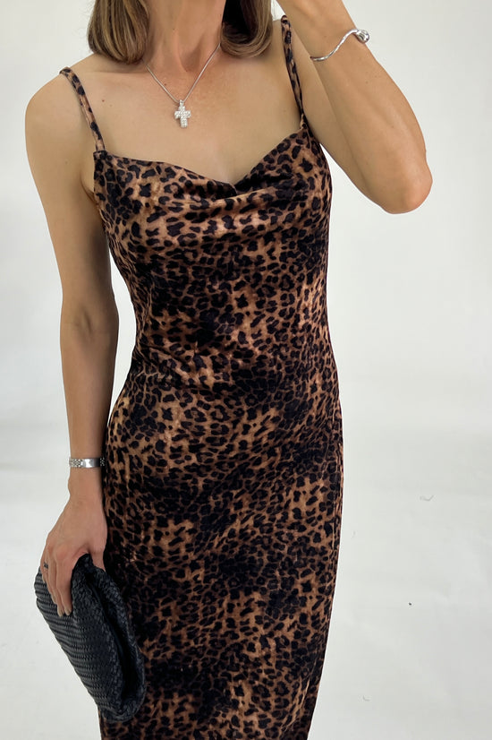 VESTIDO VELVET ANIMAL PRINT