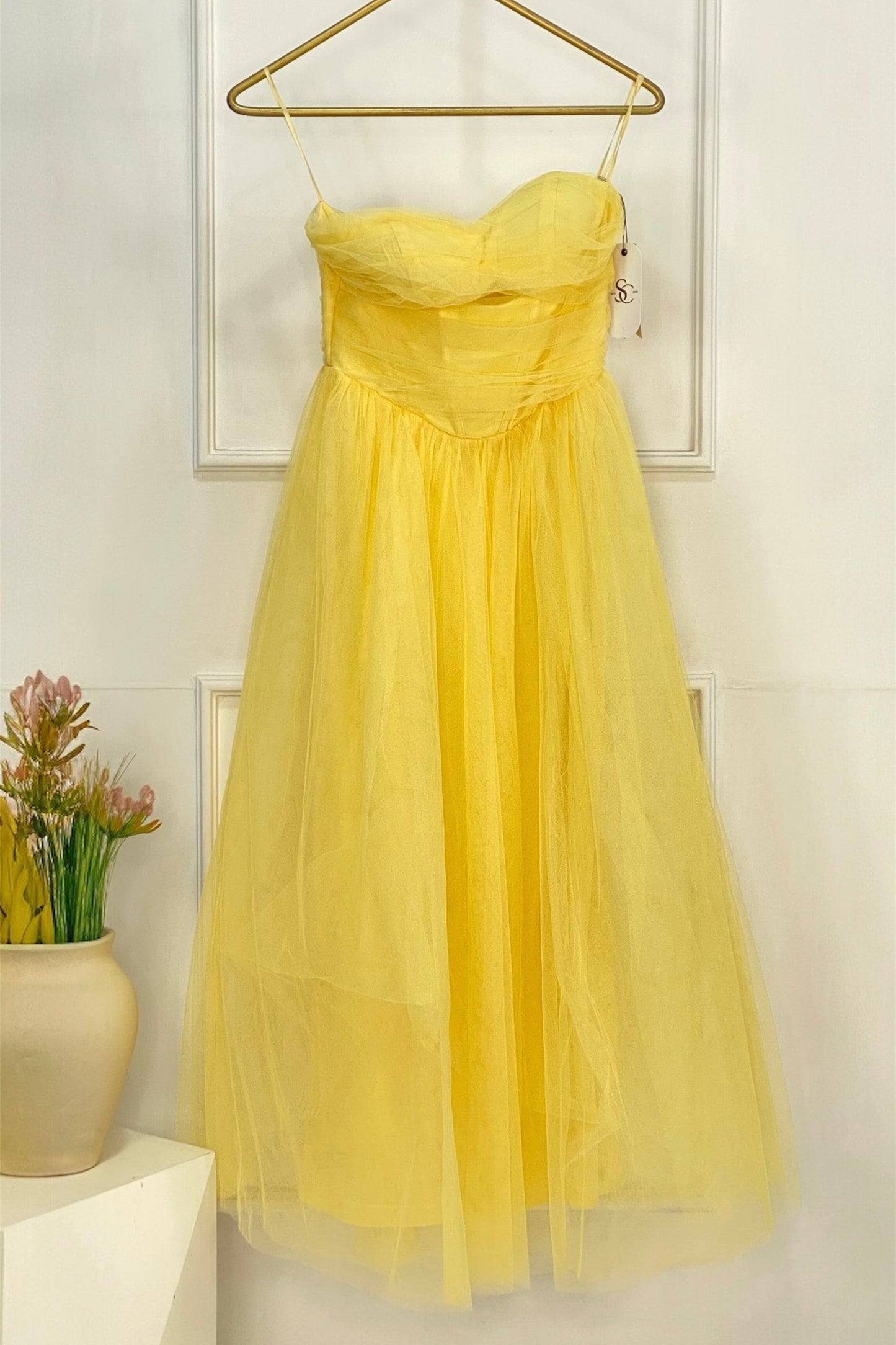 VESTIDO TUL STRAPLESS