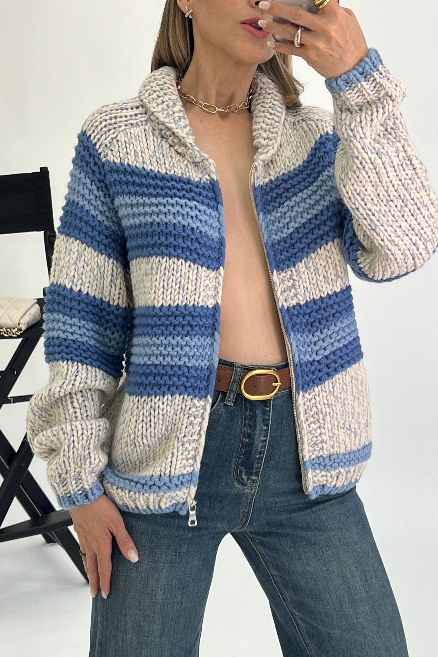 SUETER TEJIDO & ZIPPER