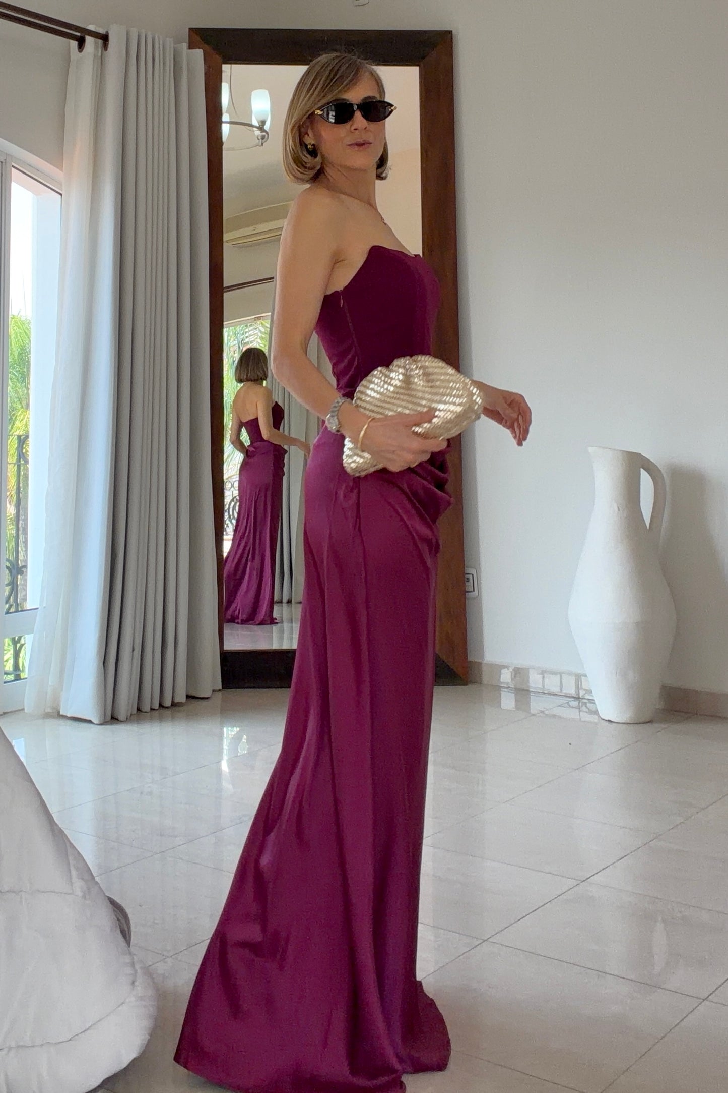 VESTIDO AJUSTADO & SATIN