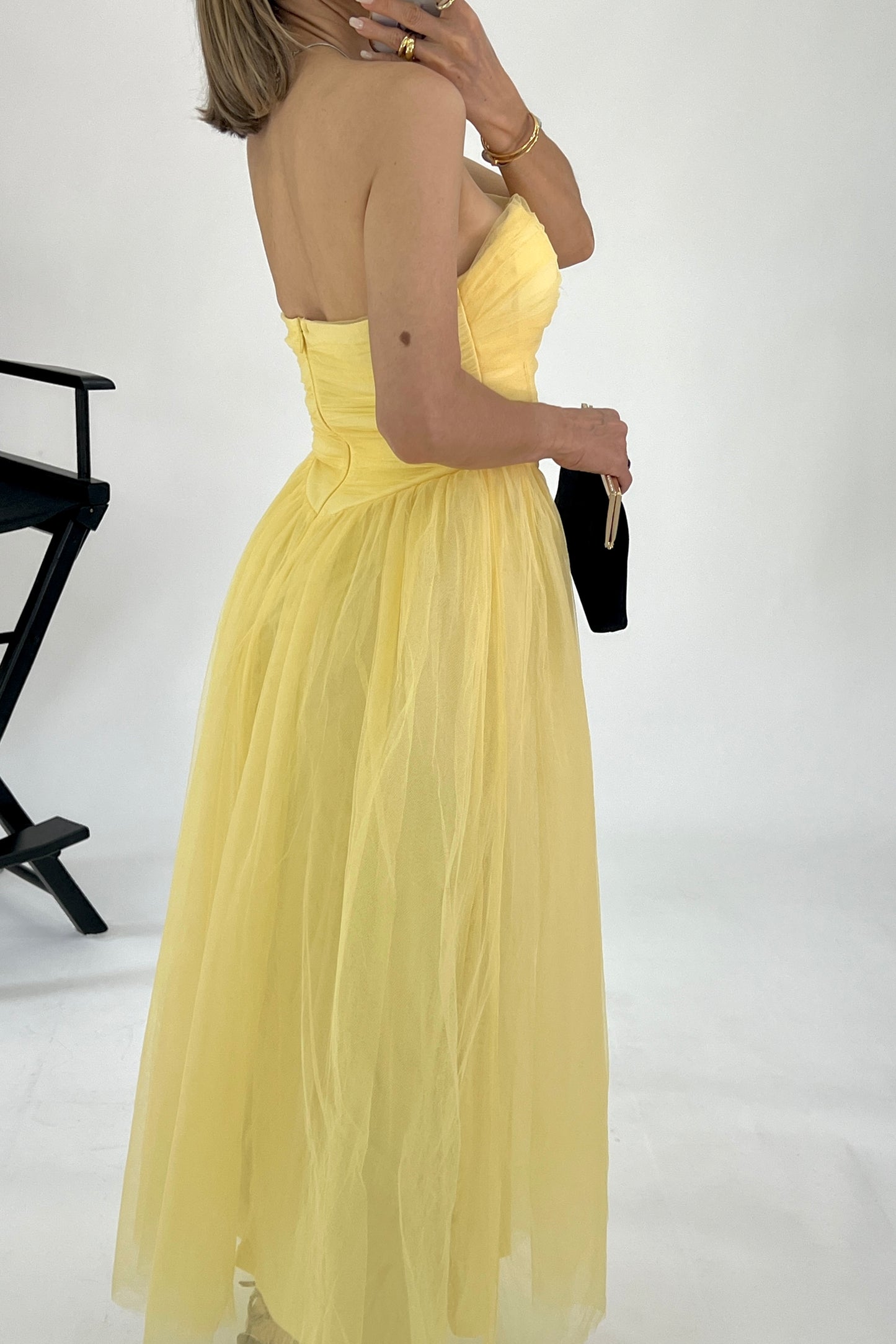 VESTIDO TUL STRAPLESS