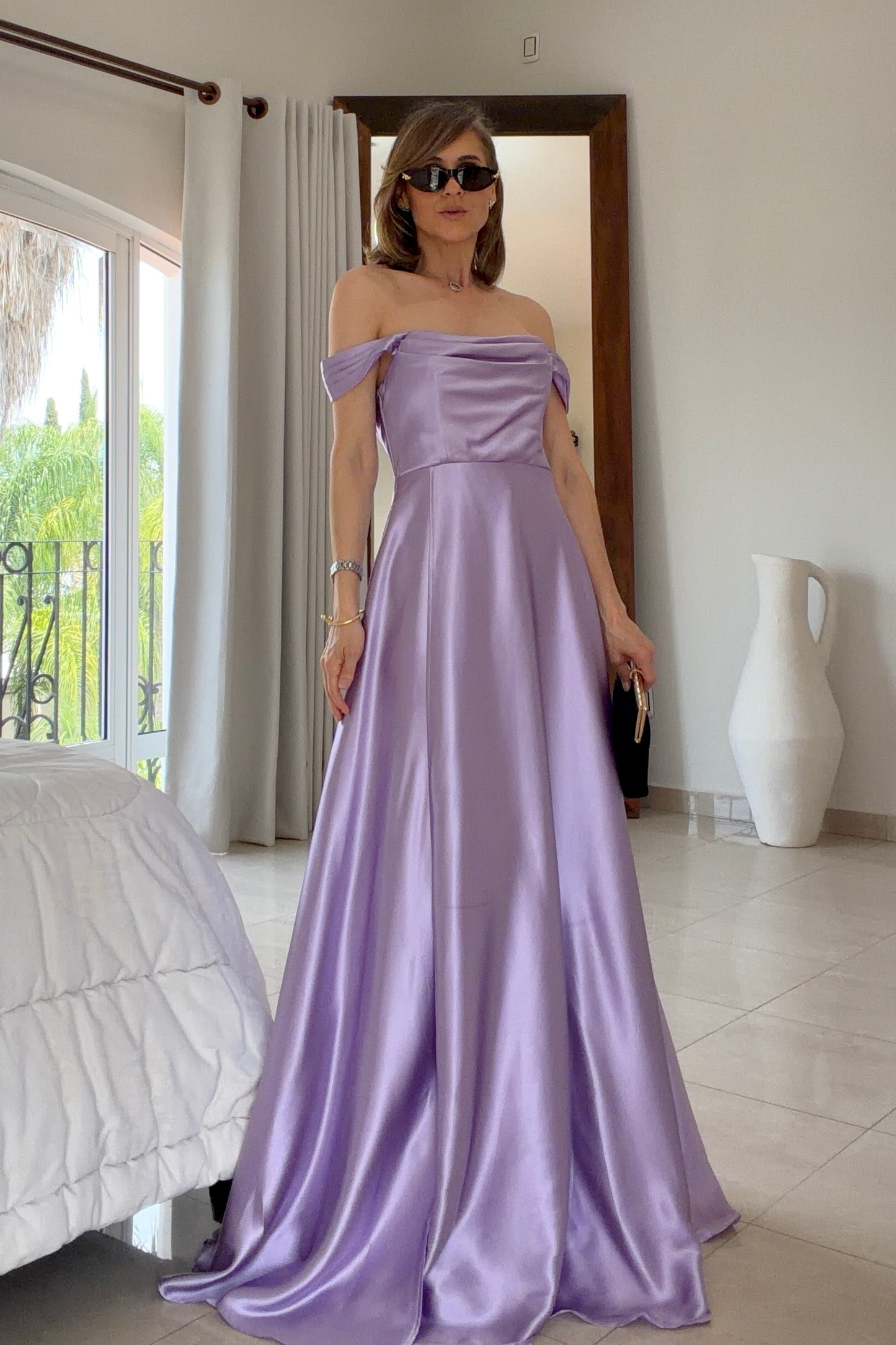 VESTIDO MANGA CAIDA