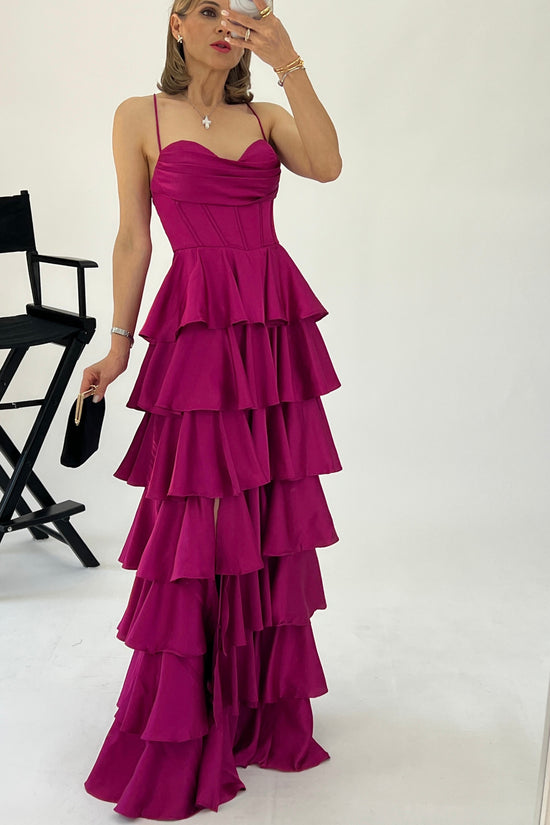 VESTIDO CAPAS SATIN