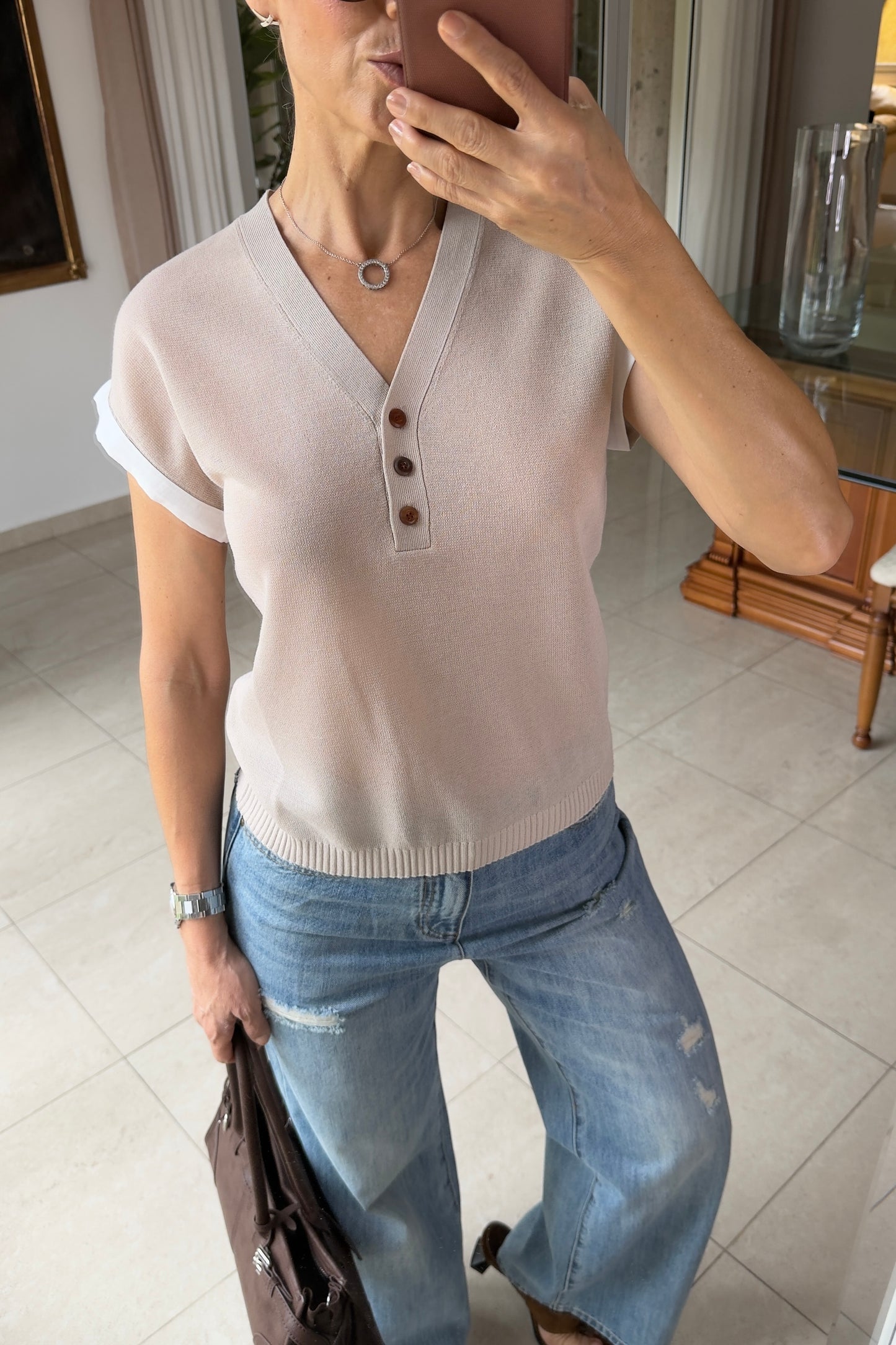 BLUSA DETALLE MANGAS