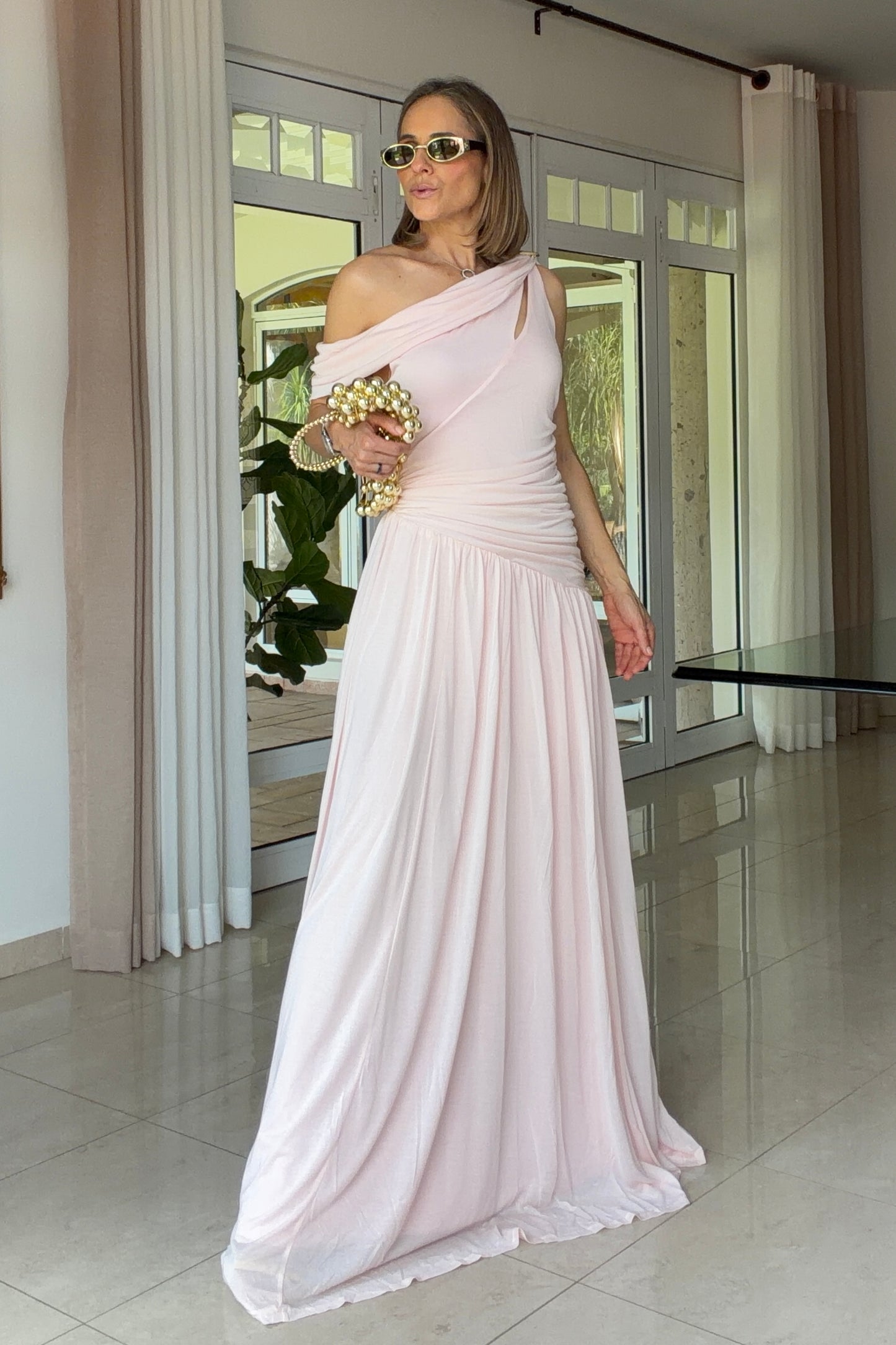 VESTIDO HOMBRO ASIMETRICO