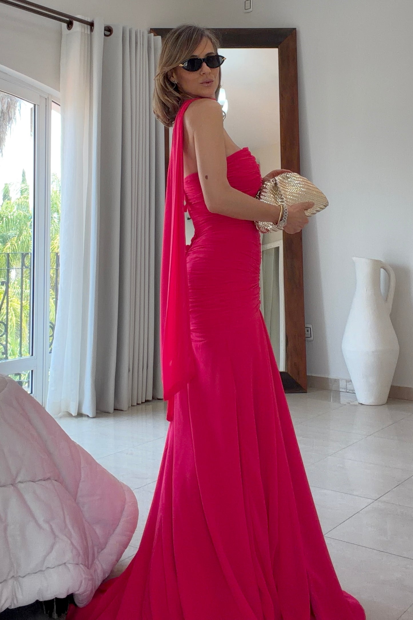 VESTIDO DETALLE CORRUGADO