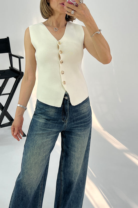 CHALECO BOTONES DORADOS