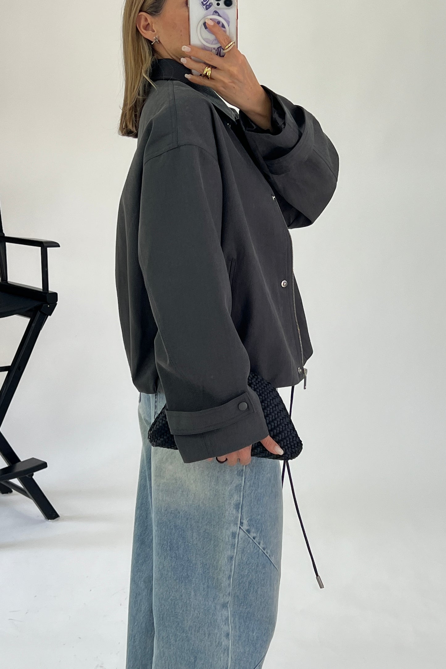 CHAQUETA SOLAPA TIPO PIEL