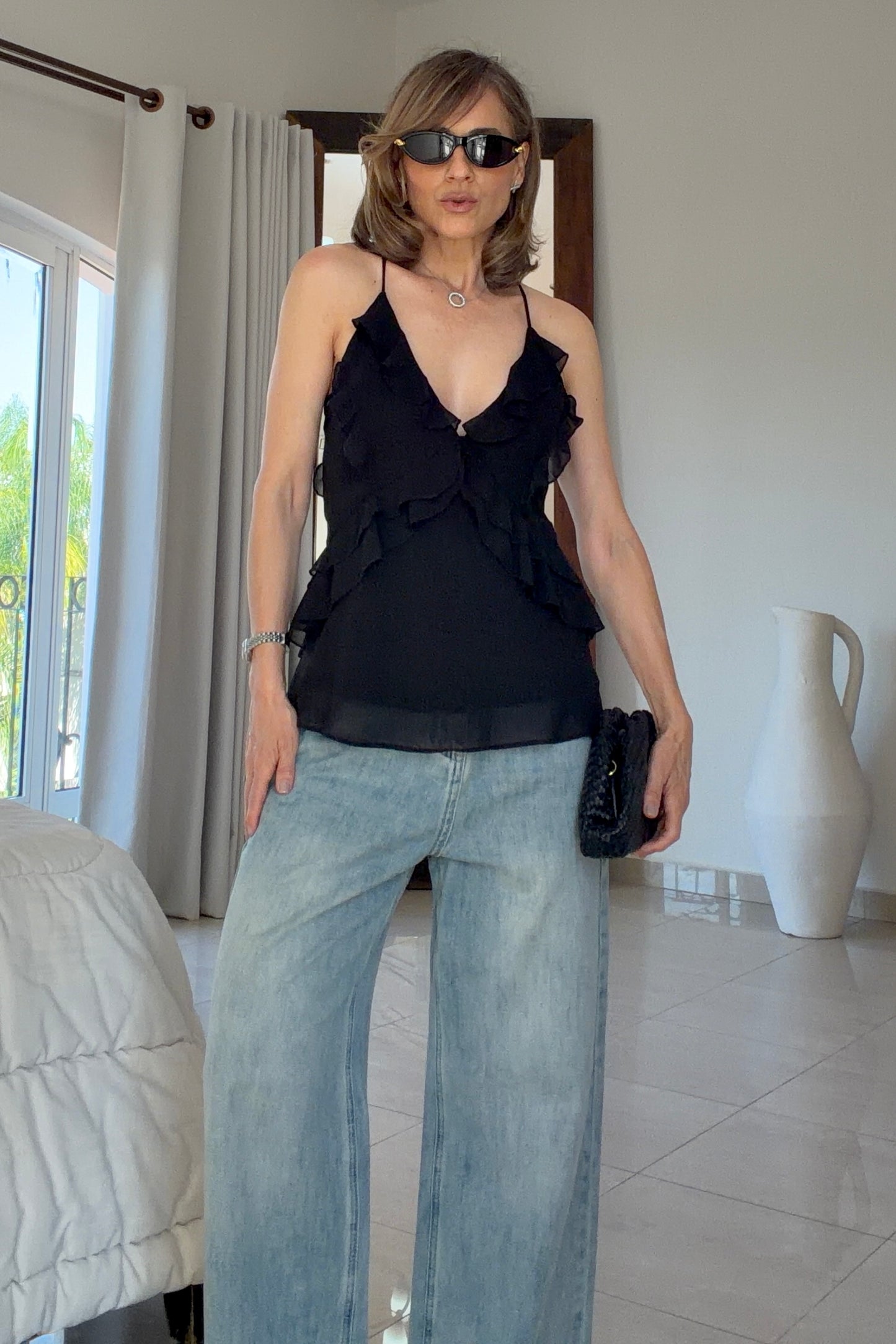 BLUSA OLANES ASIMETRICOS
