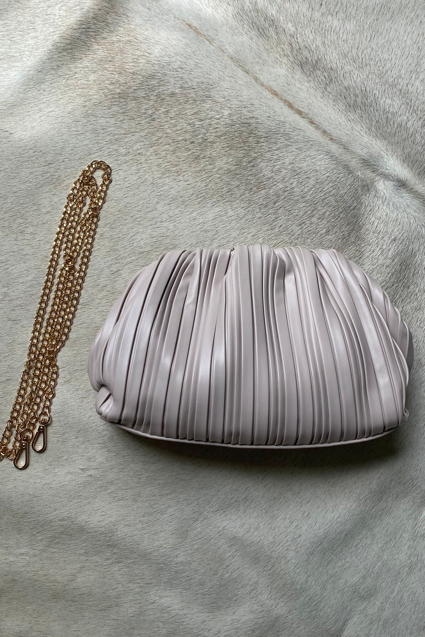 RUCHED BAG CLUTCH