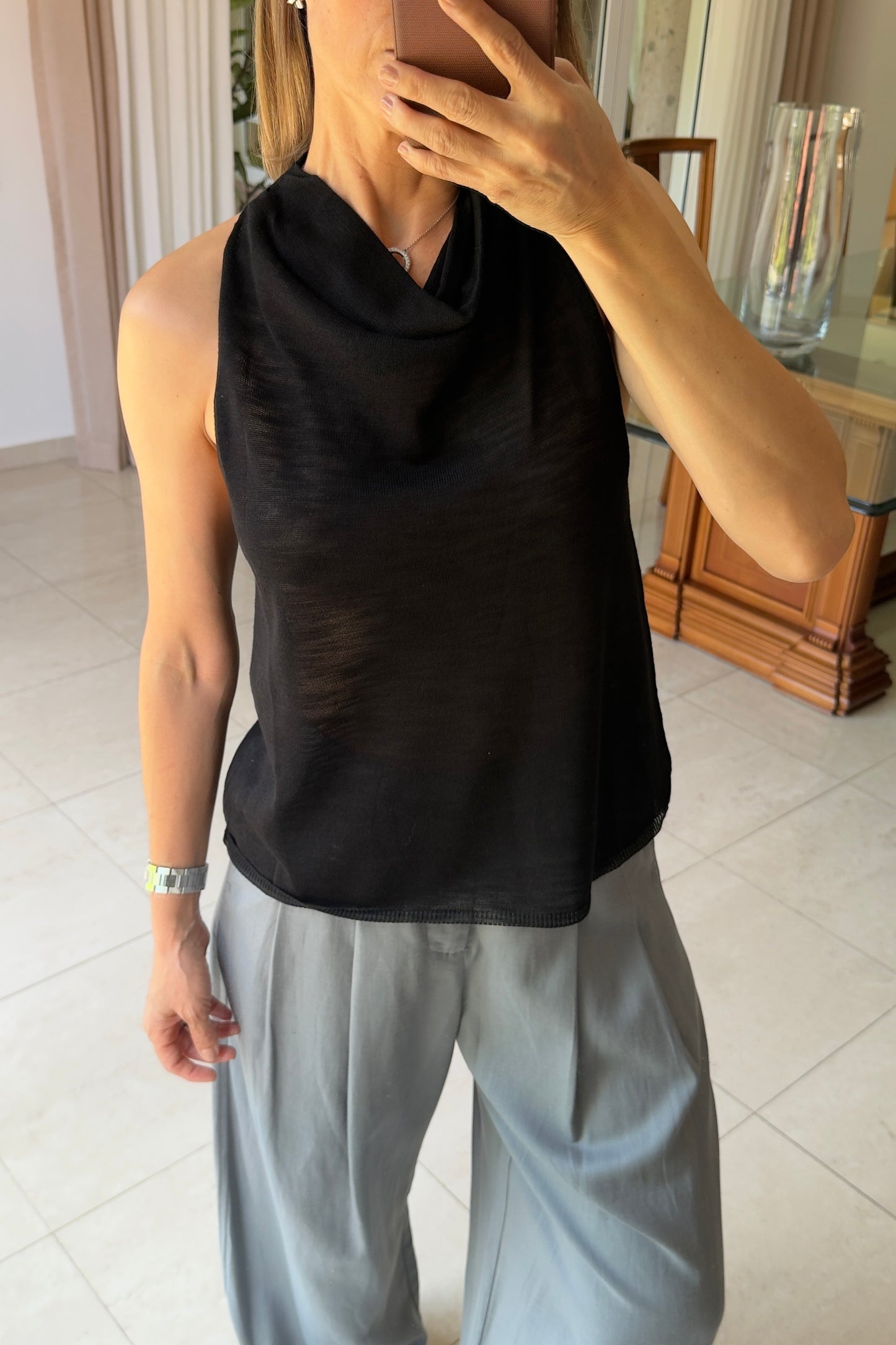 BLUSA CUELLO DRAPEADO