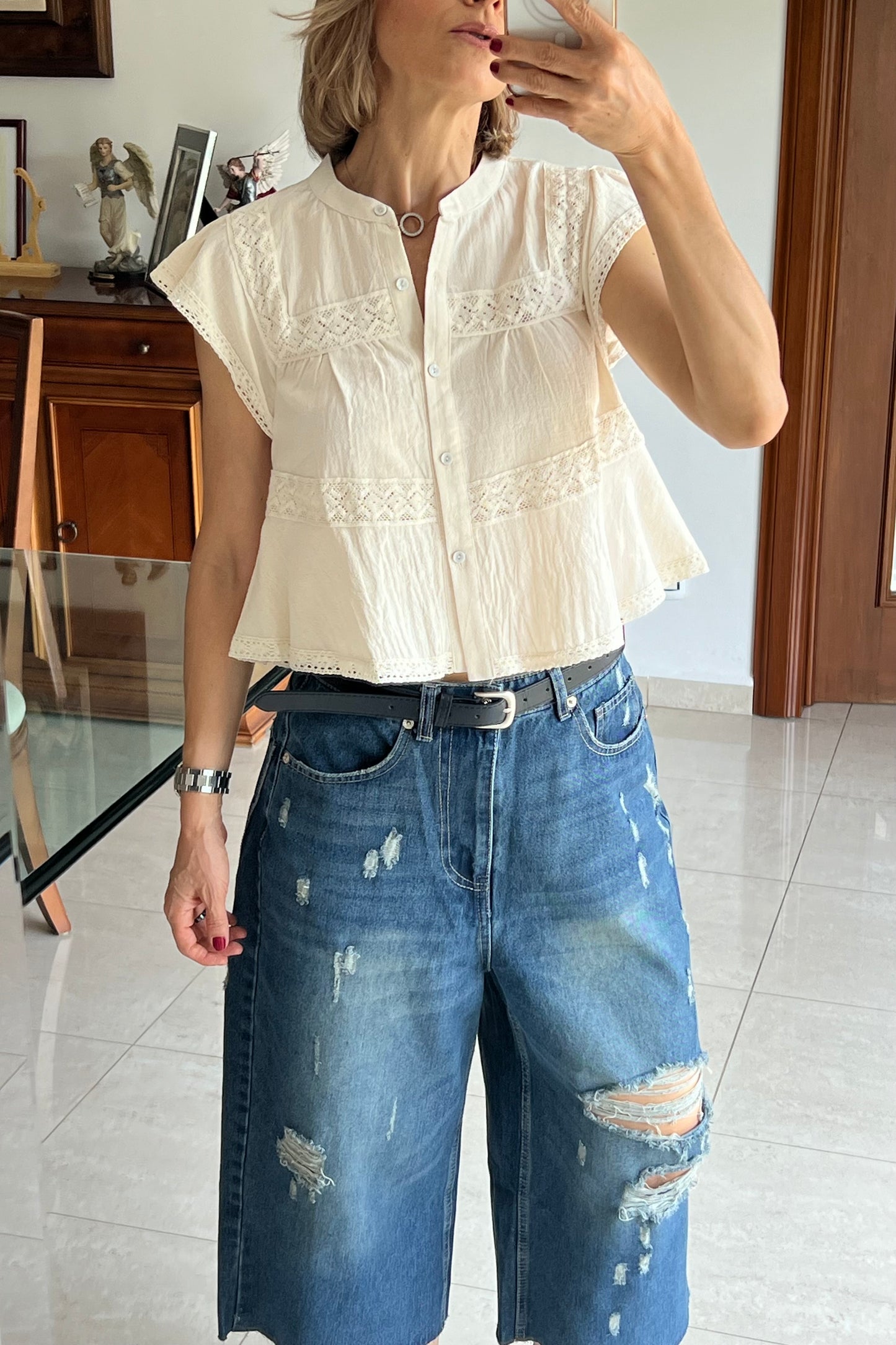 BLUSA DETALLES TELA