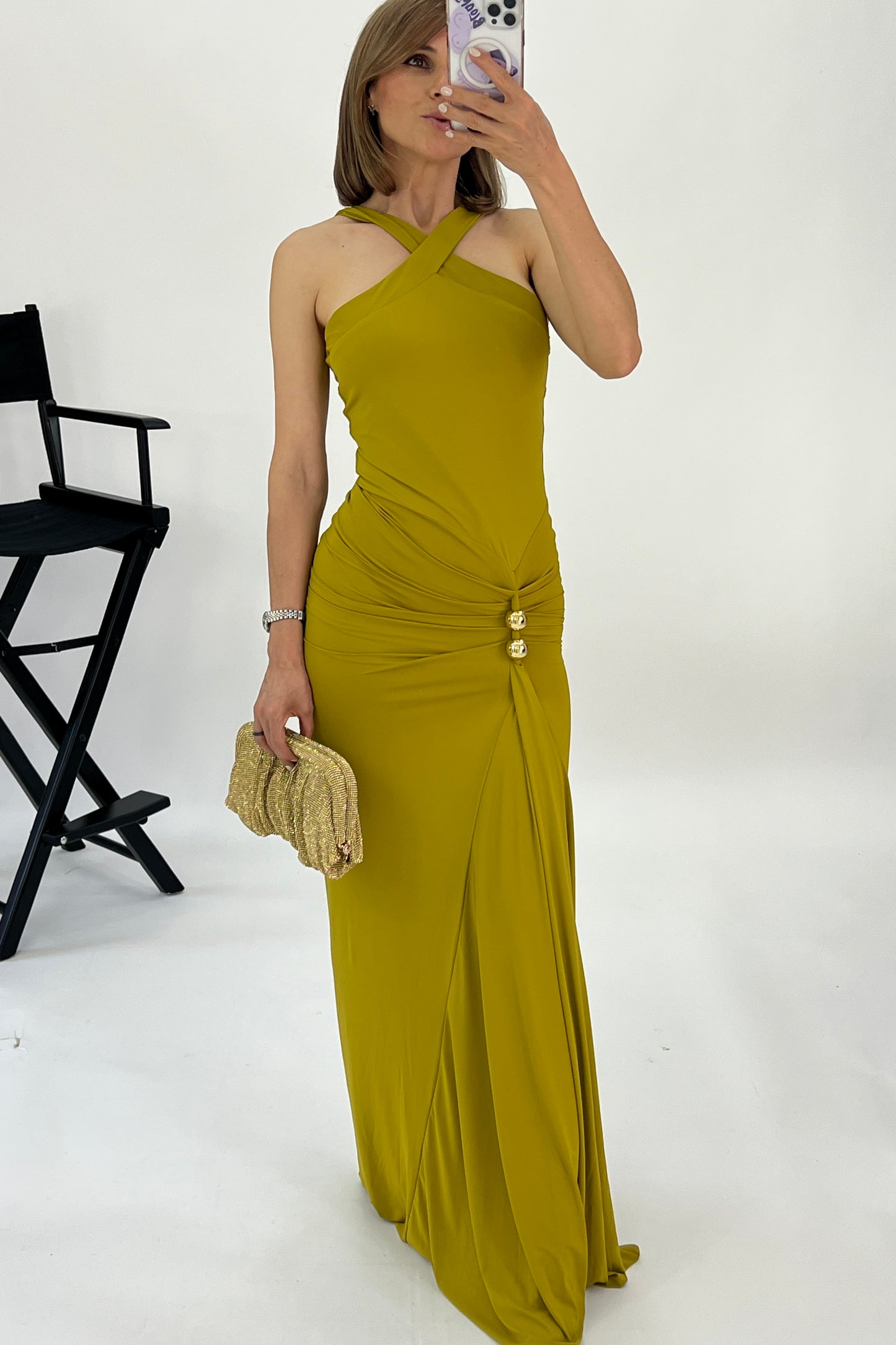 VESTIDO CUELLO CRUZADO