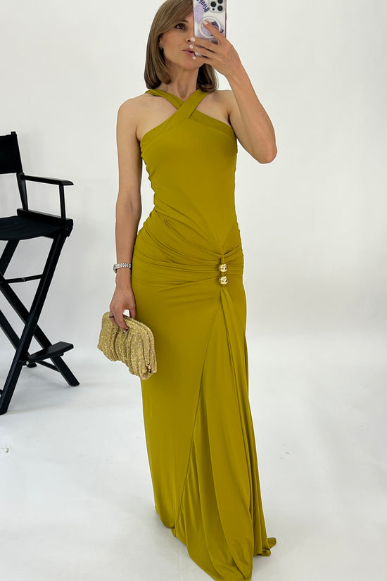 VESTIDO CUELLO CRUZADO