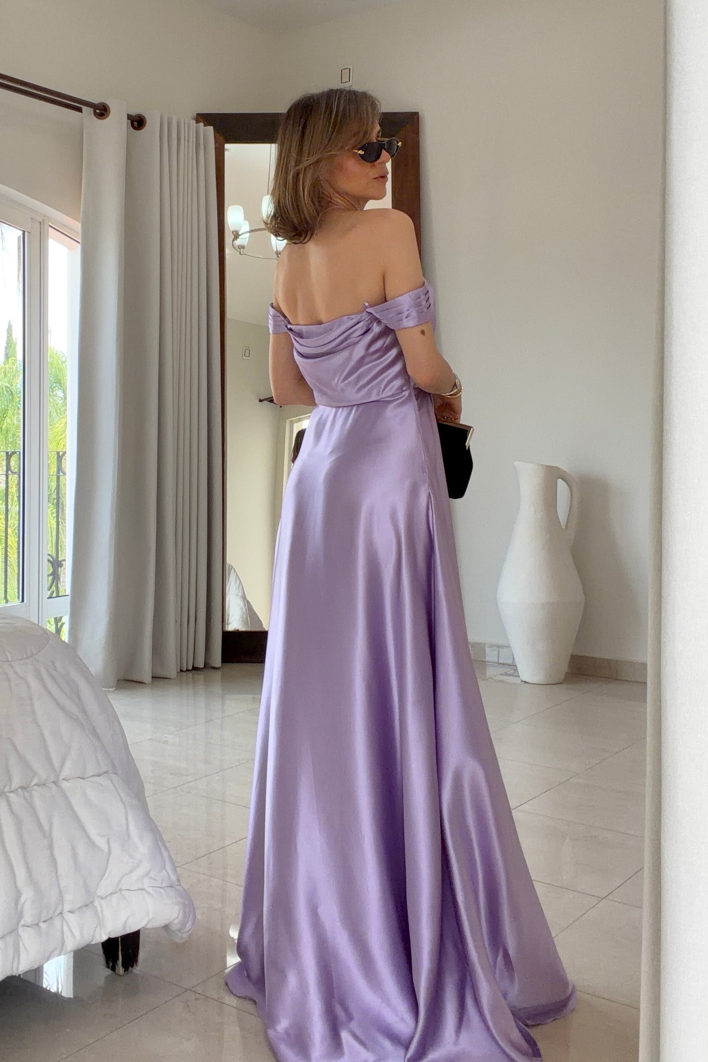 VESTIDO MANGA CAIDA