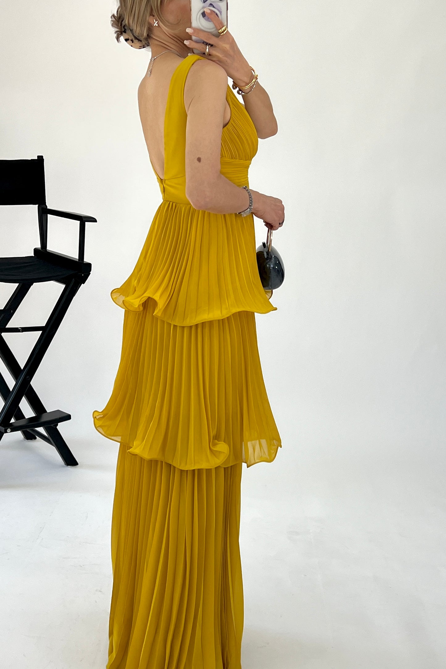 VESTIDO CAPAS PLISADAS