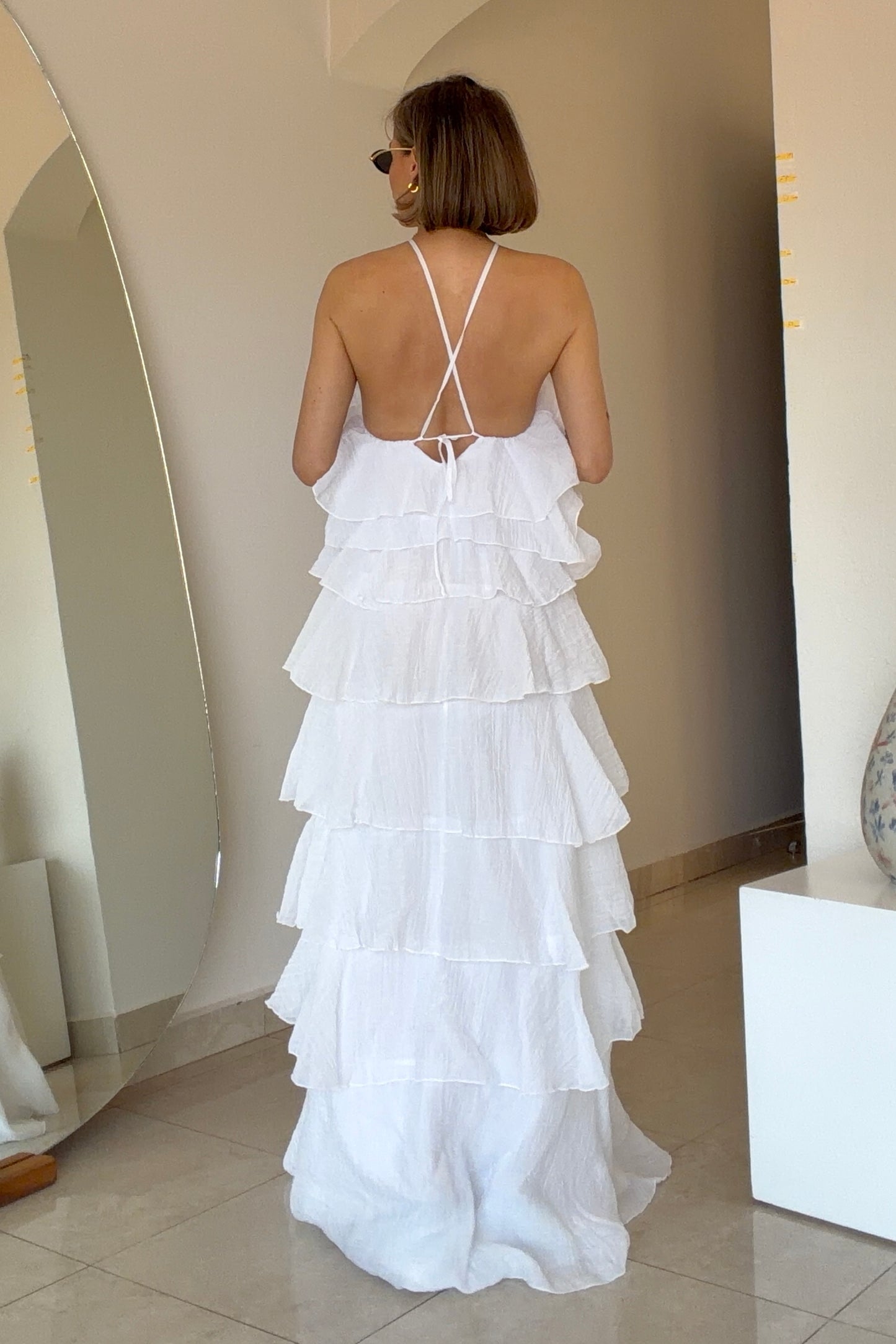 VESTIDO CAPAS & ROSA