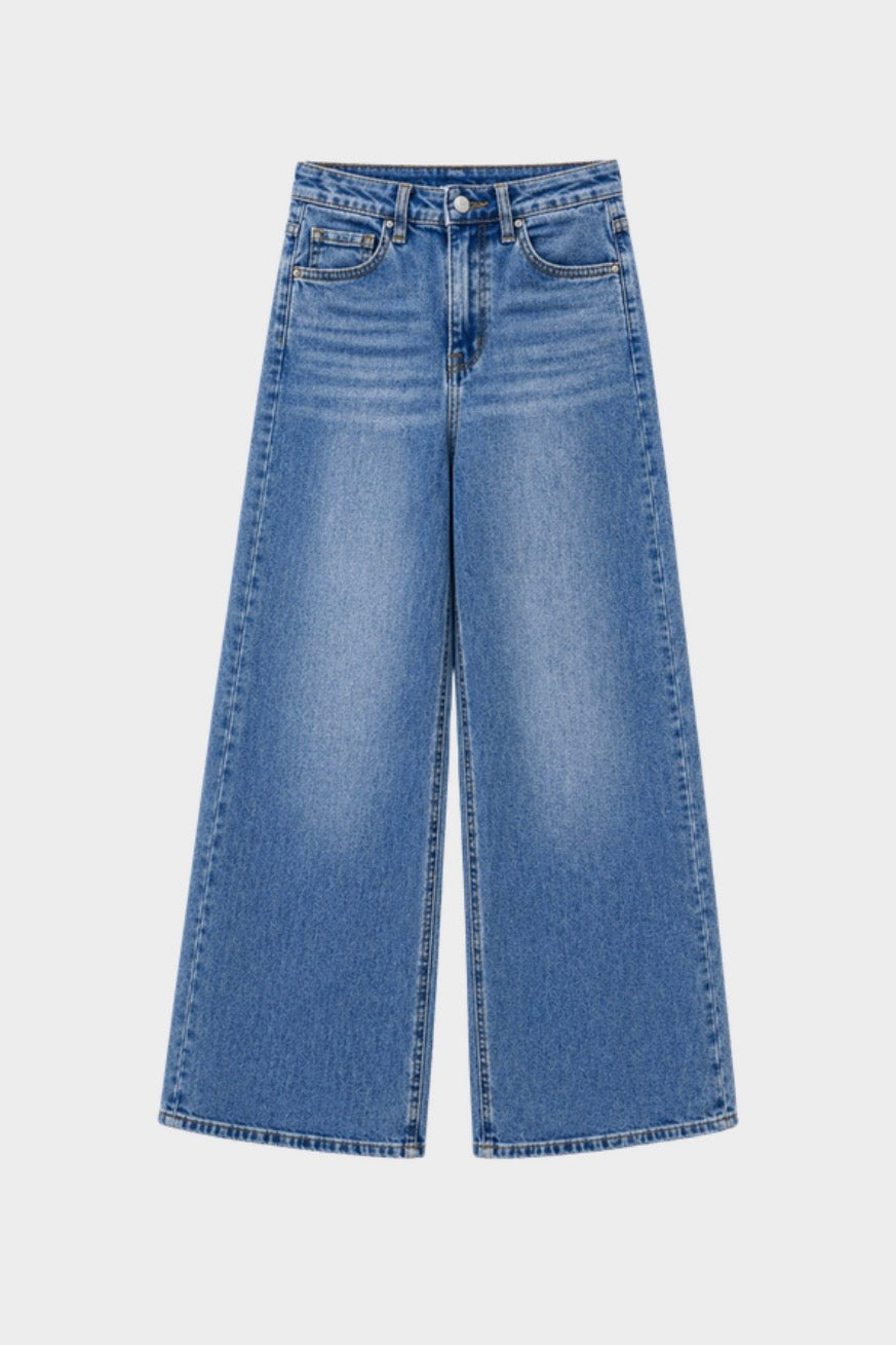 JEANS MID RISE PALAZZO