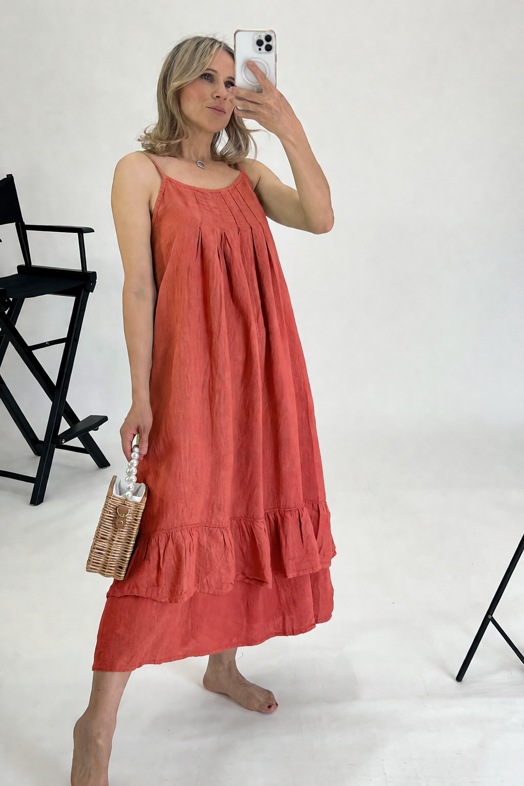 VESTIDO LINO UNICOLOR