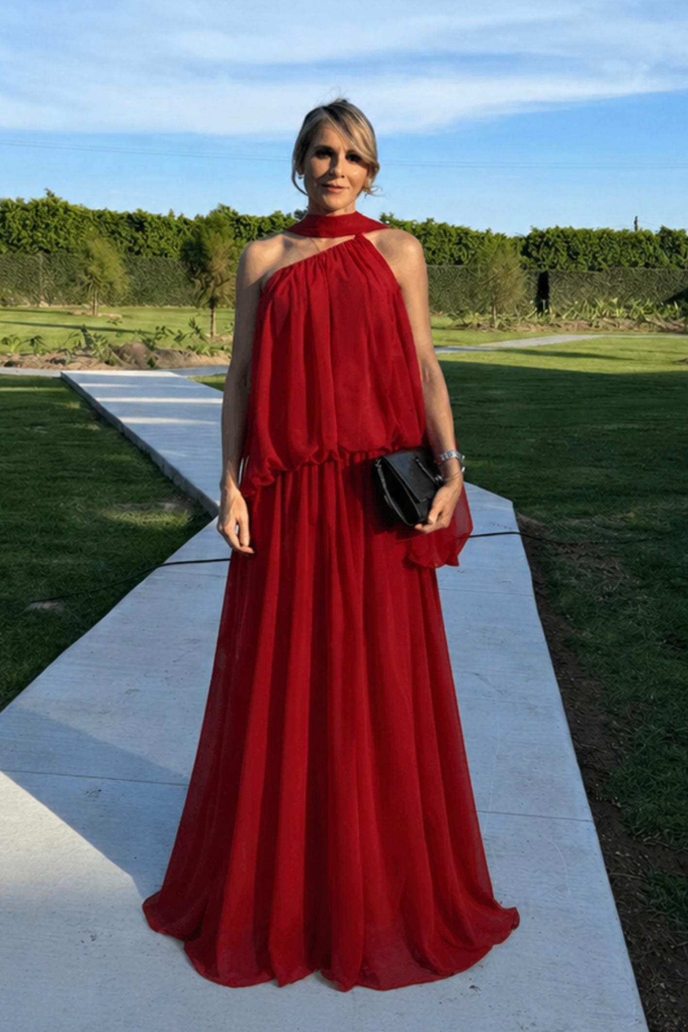 VESTIDO HOMBRO ASIMETRICO