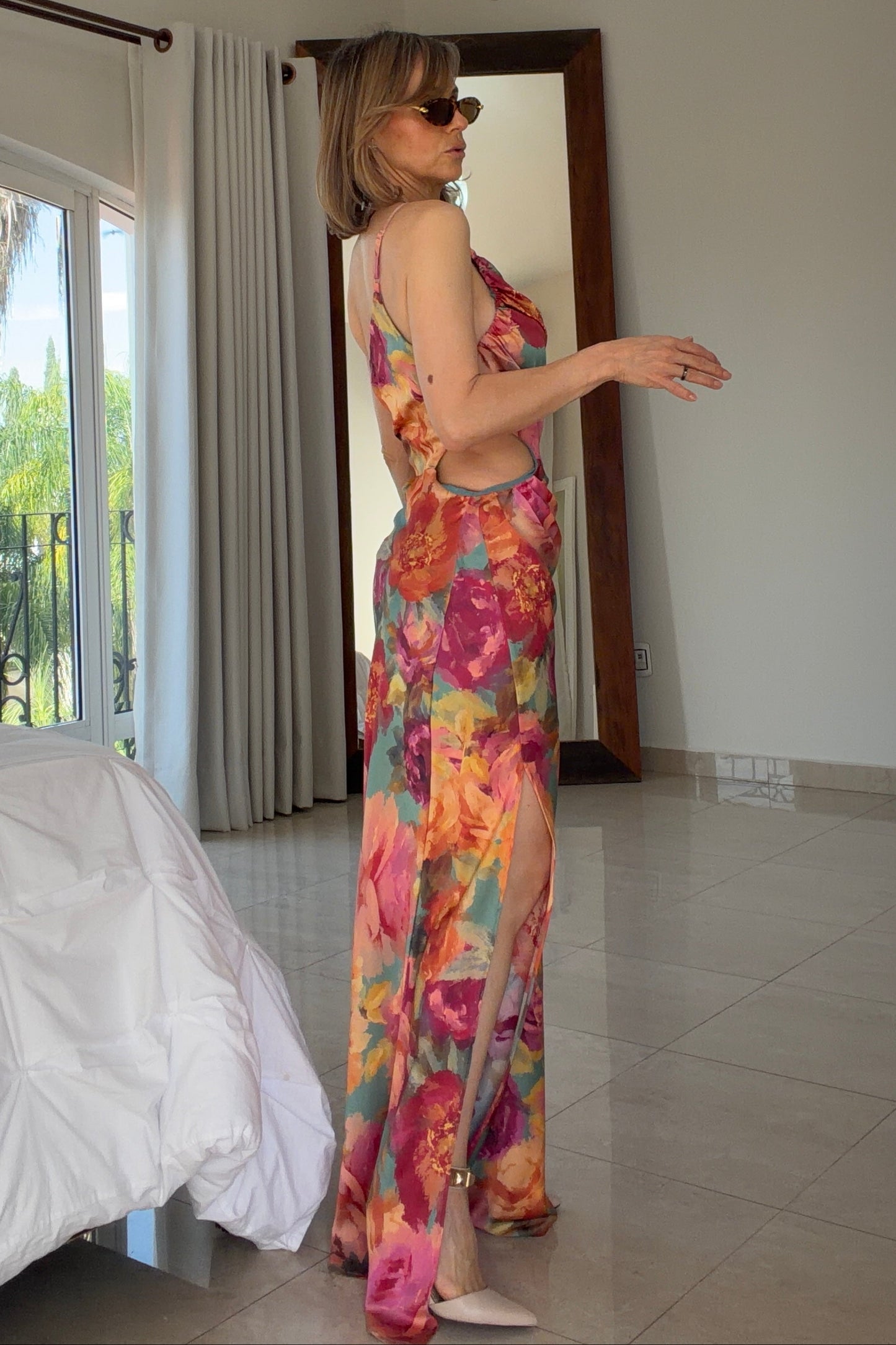 VESTIDO COLORES ASIMETRICO