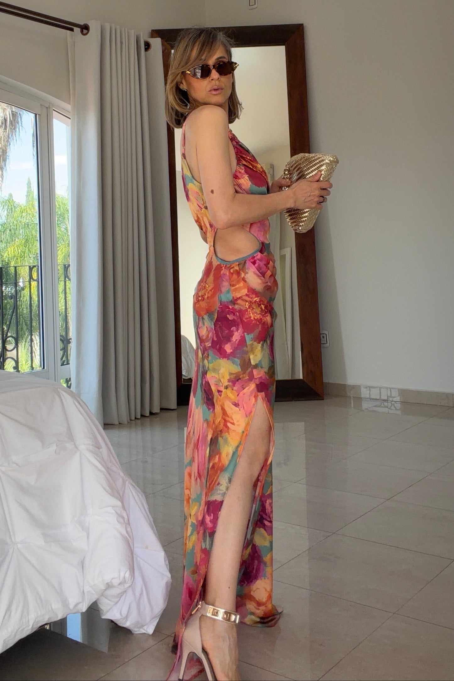 VESTIDO COLORES ASIMETRICO