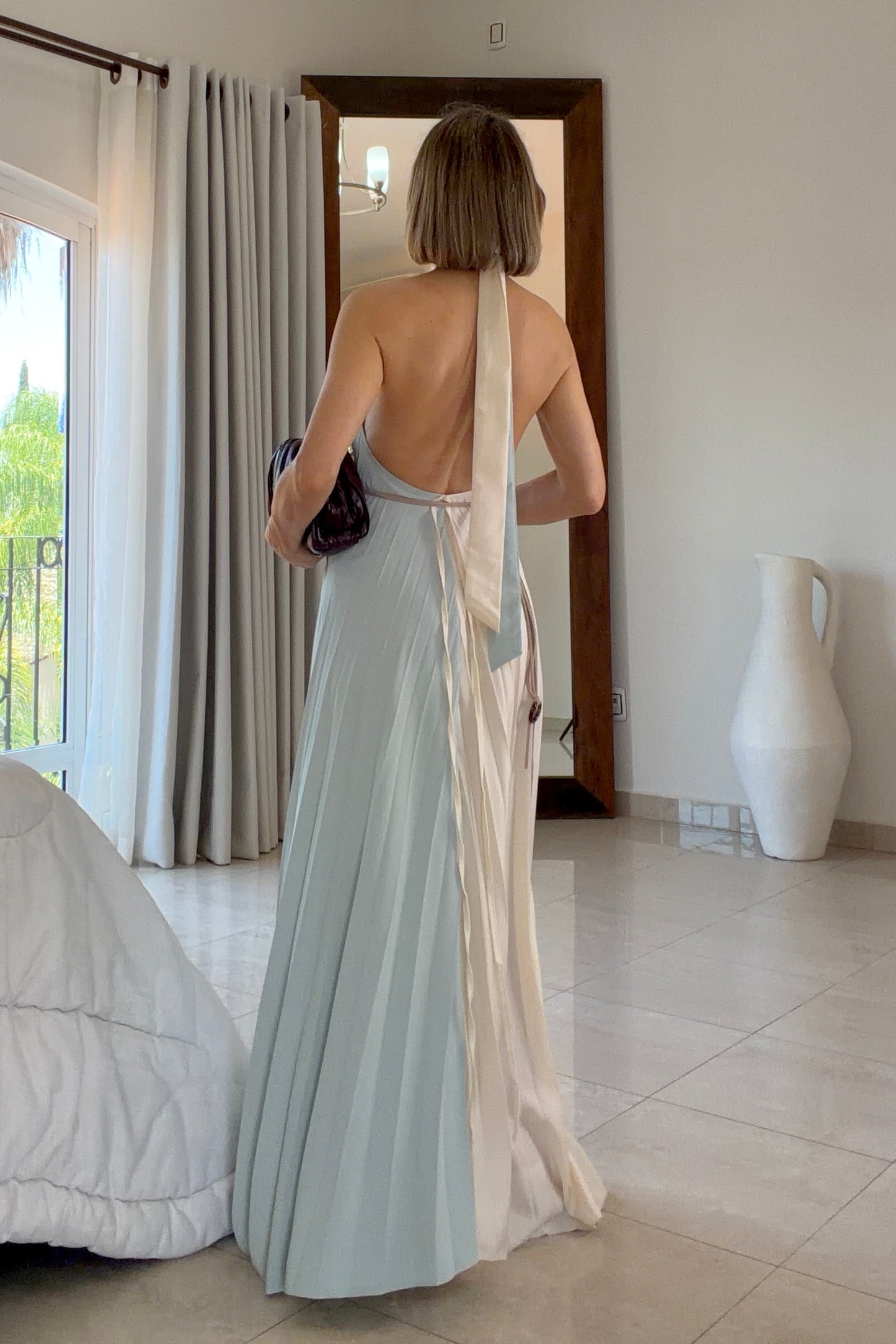VESTIDO DUO PLISADO