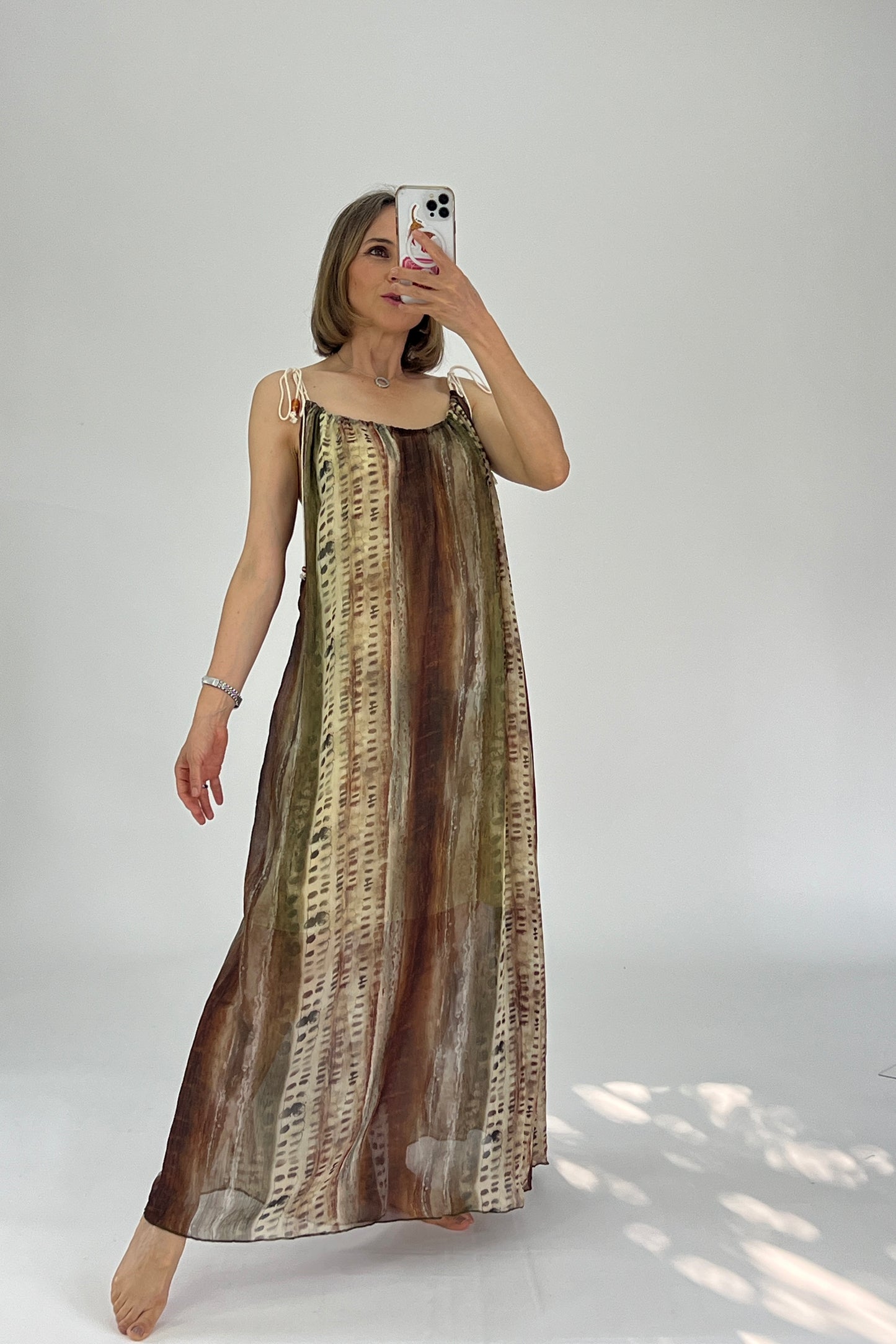 VESTIDO ESTAMPADO & TEJIDO