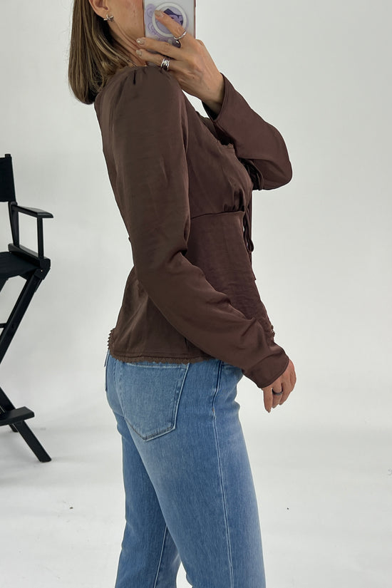 BLUSA SATIN & ANUDADO