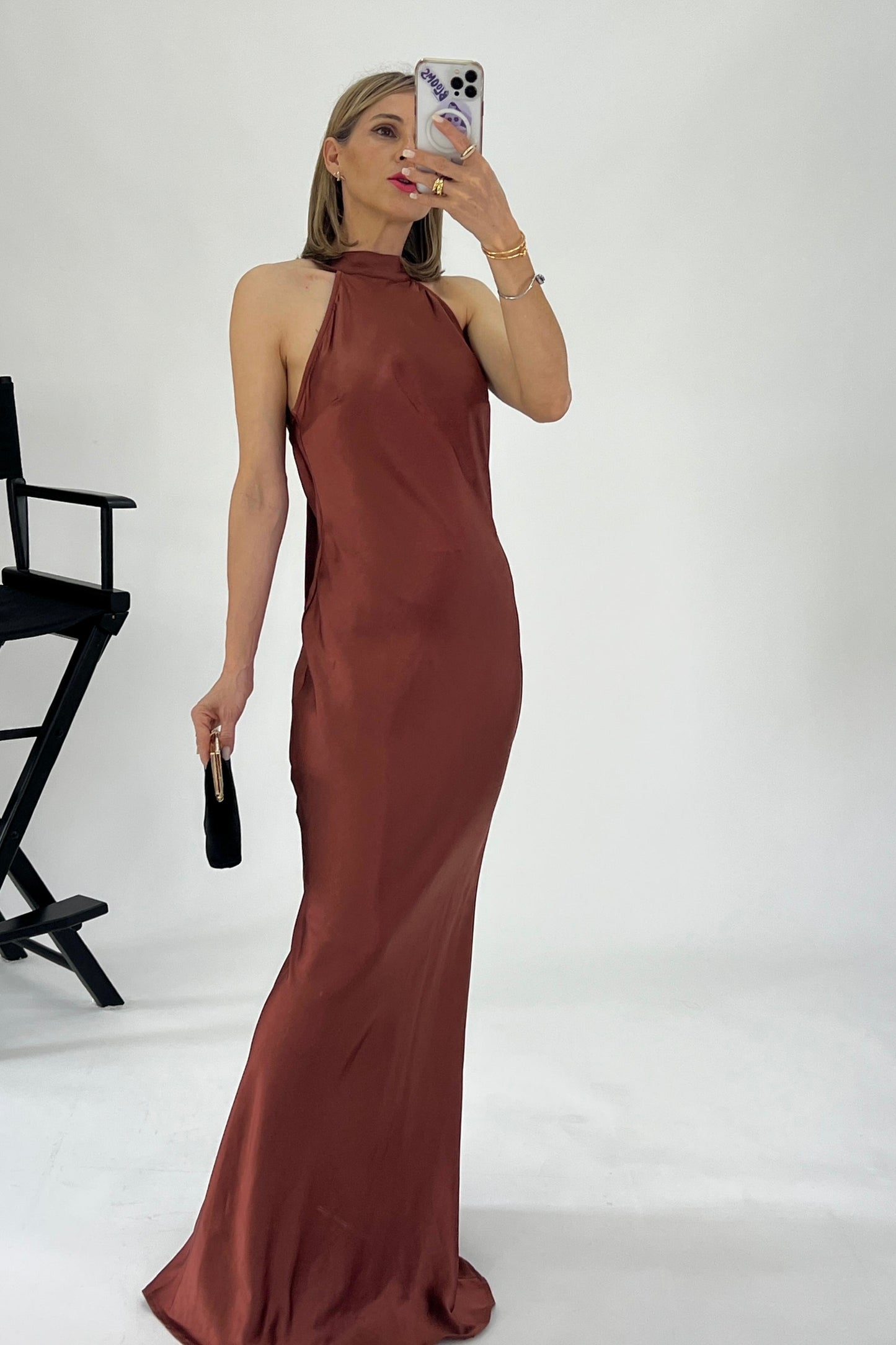 VESTIDO DRAPEADO ESPALDA