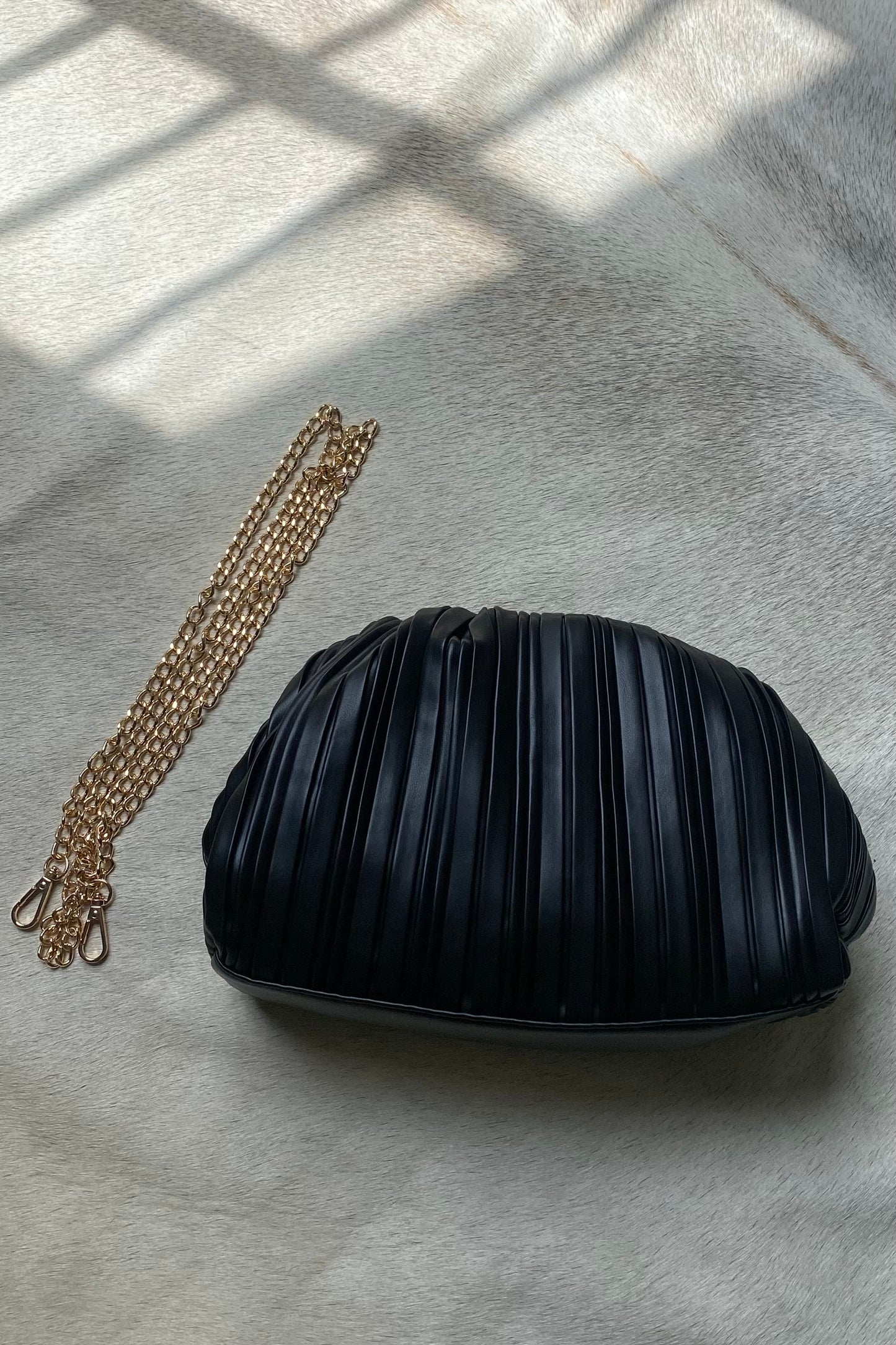 RUCHED BAG CLUTCH