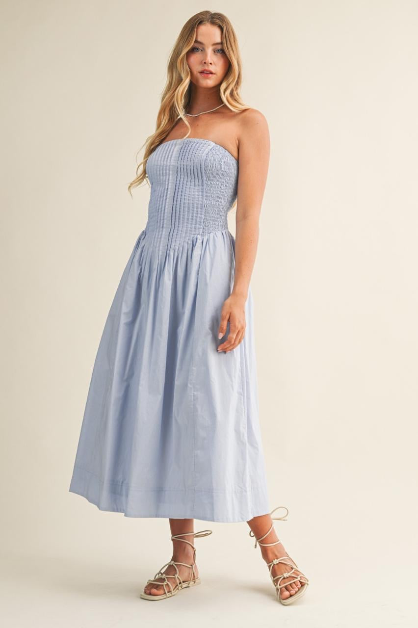 VESTIDO BUSTO PLISADO