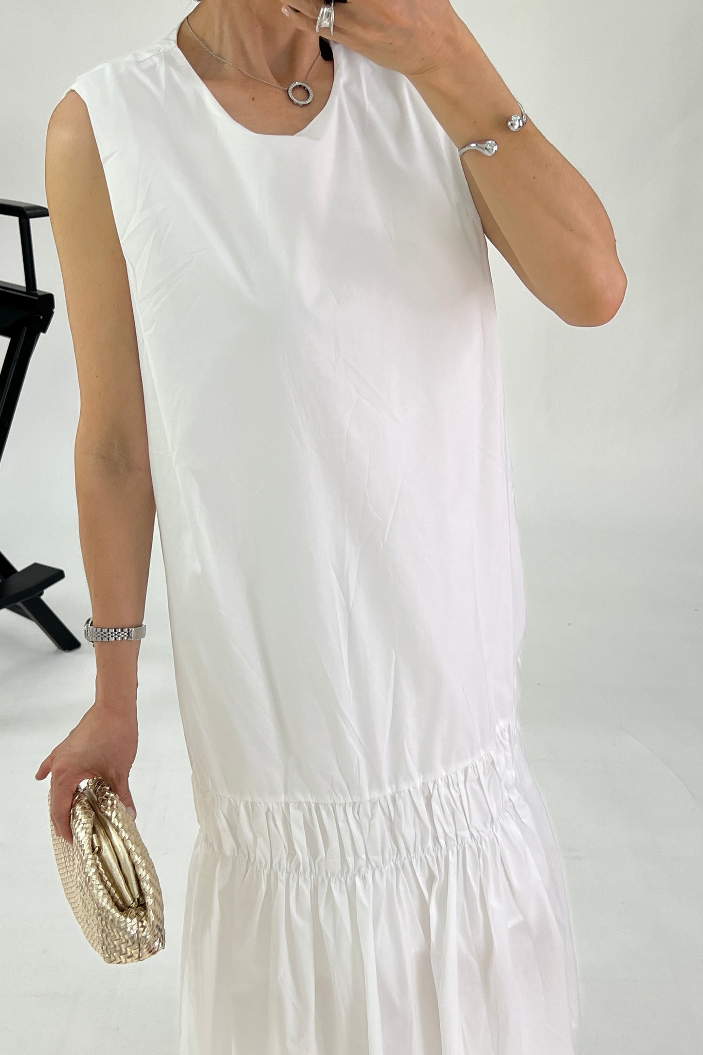 VESTIDO BAJO CON FRUNCIDO