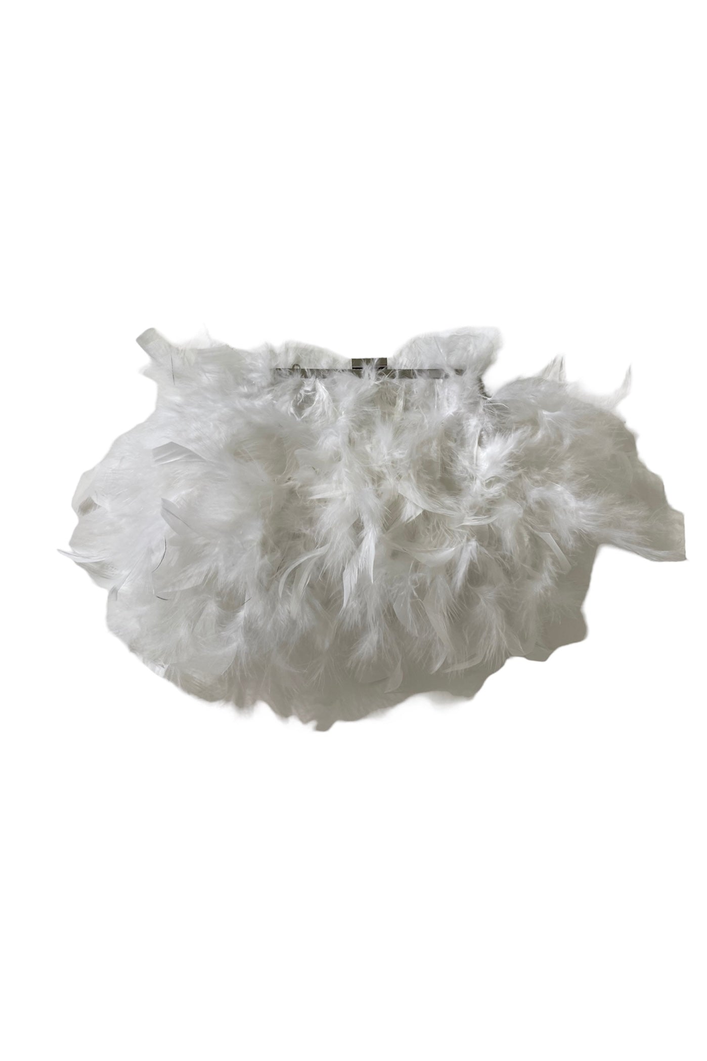 FEATHER CLUTCH PURSE