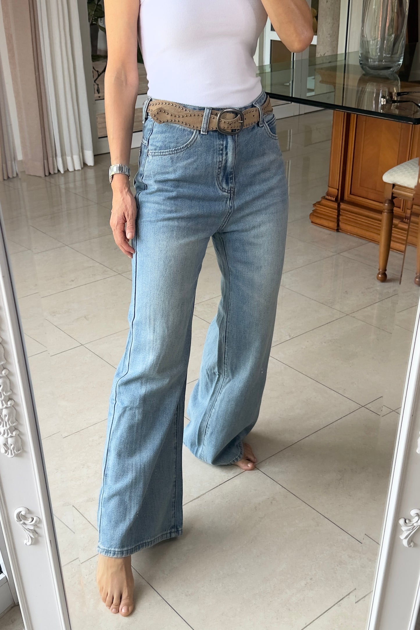 JEANS GRABADO EN BOLSA