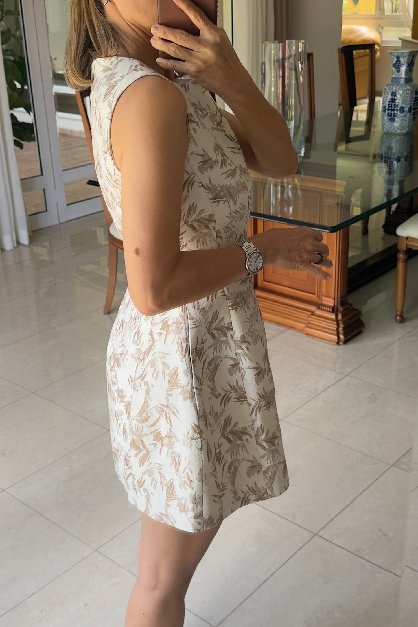 VESTIDO ESTAMPADO HOJAS