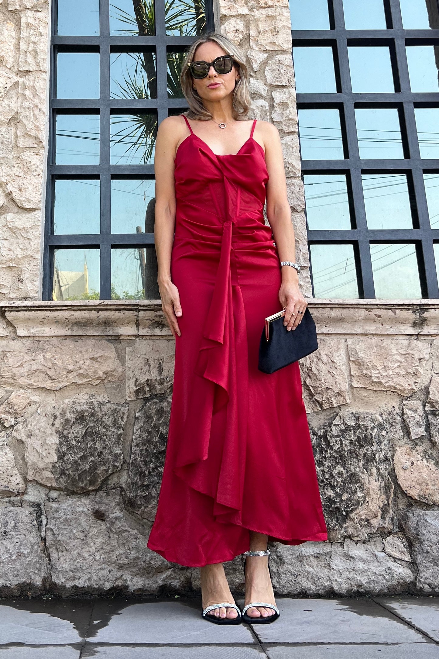 VESTIDO ESCAROLA MIDI