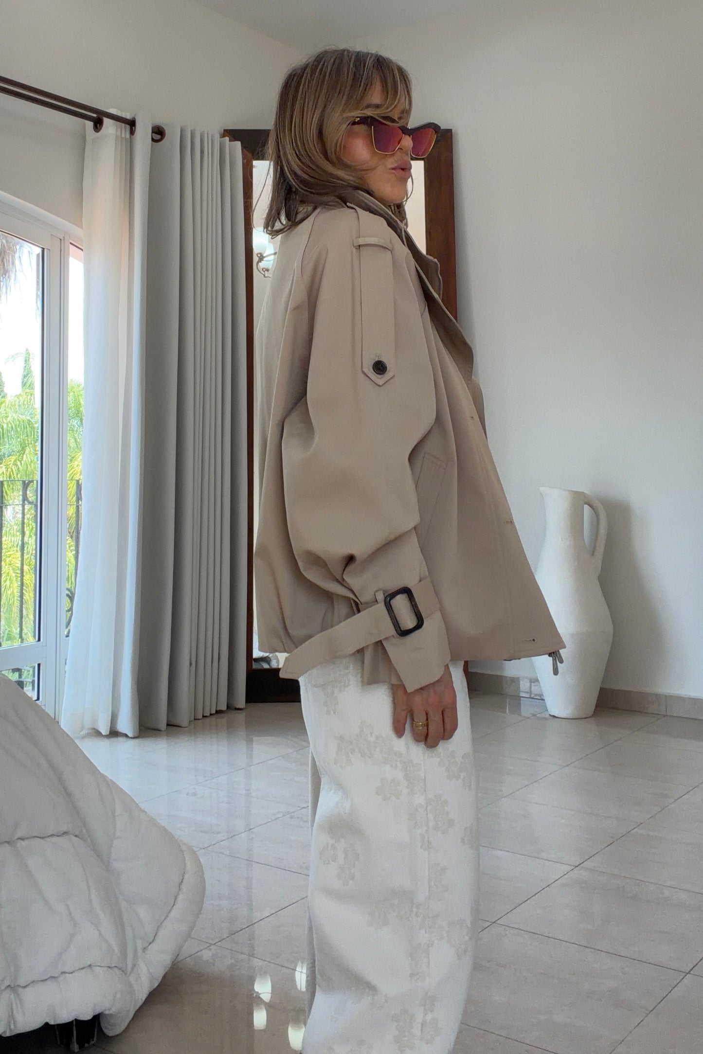 DOUBLE TRENCH COAT