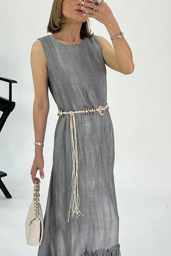 VESTIDO CINTO RUSTICO