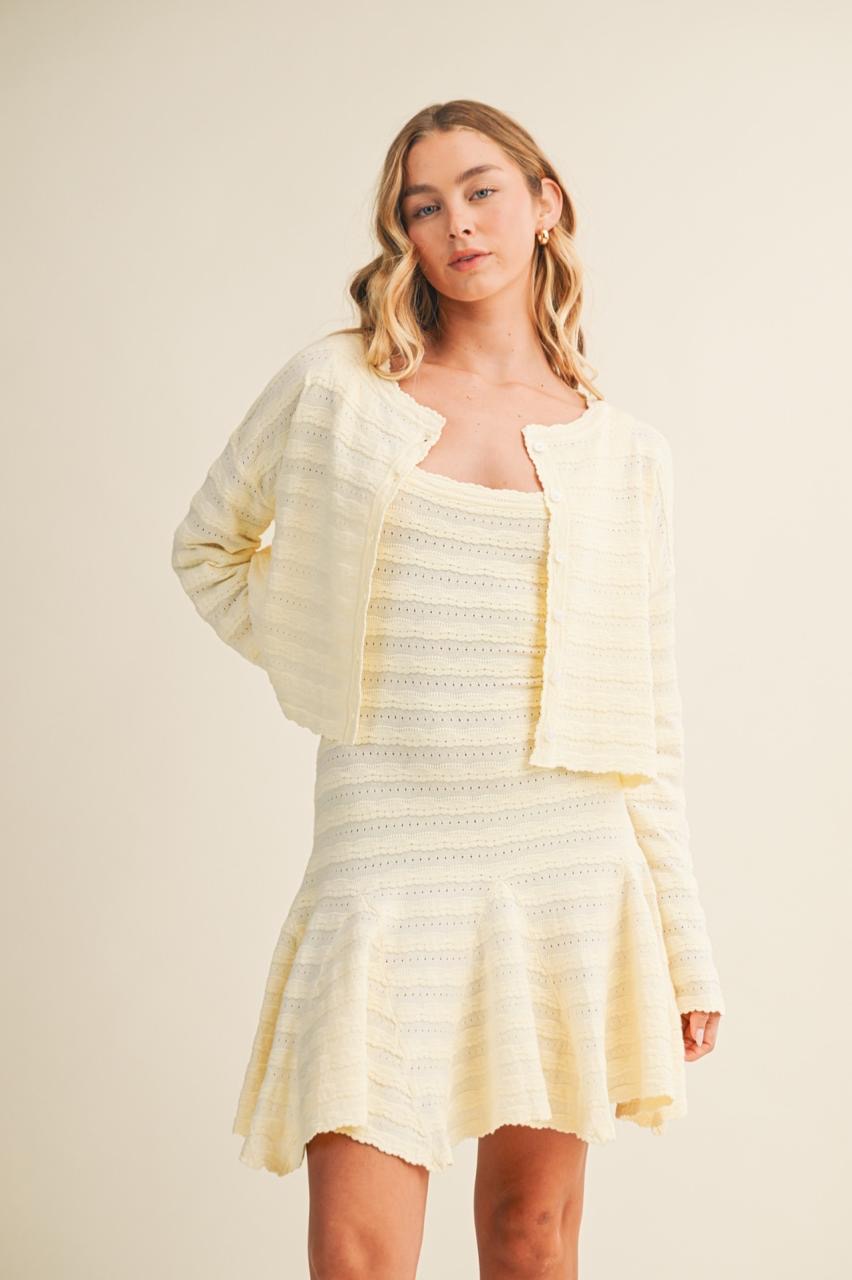 CARDIGAN DETALLE TELA