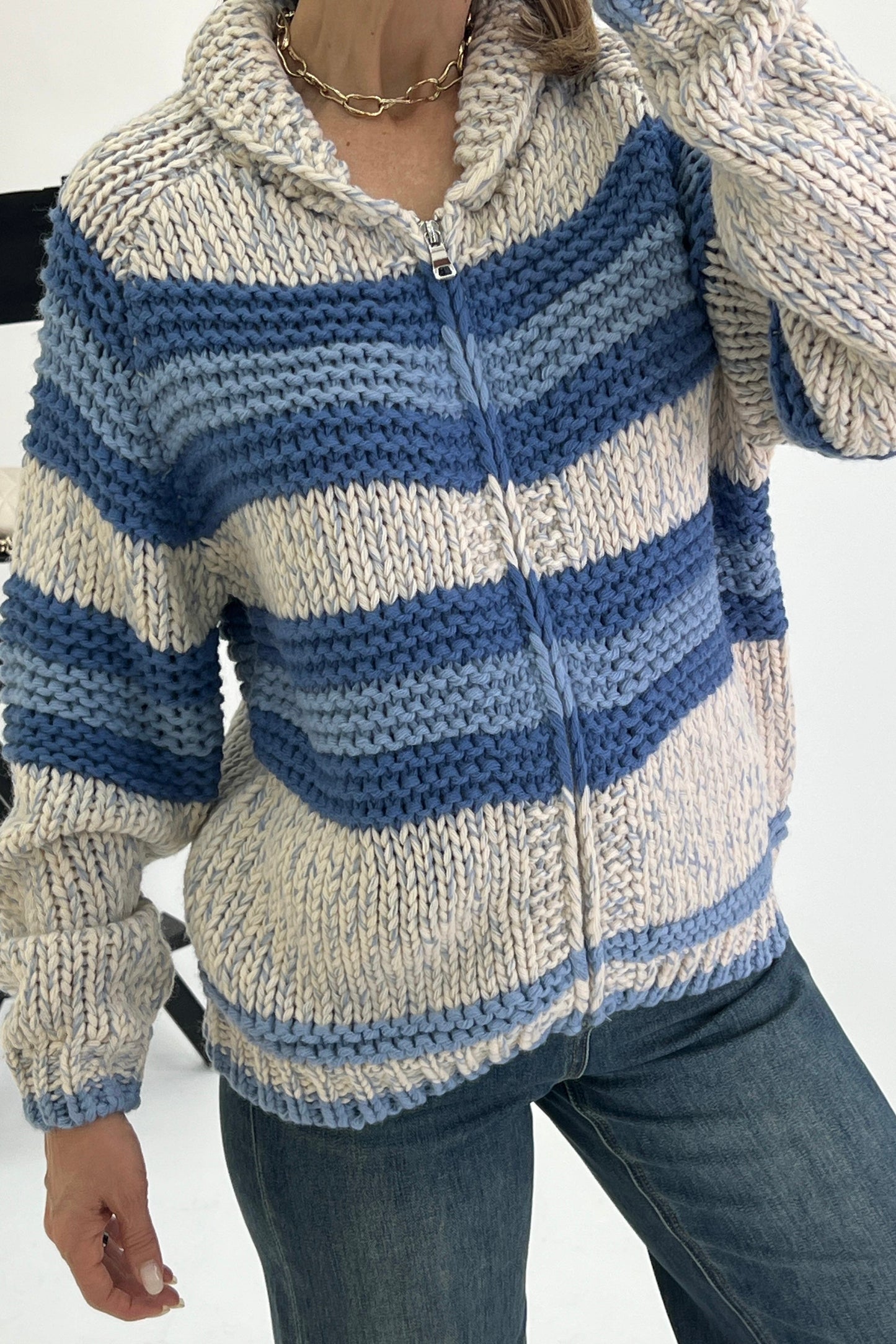 SUETER TEJIDO & ZIPPER