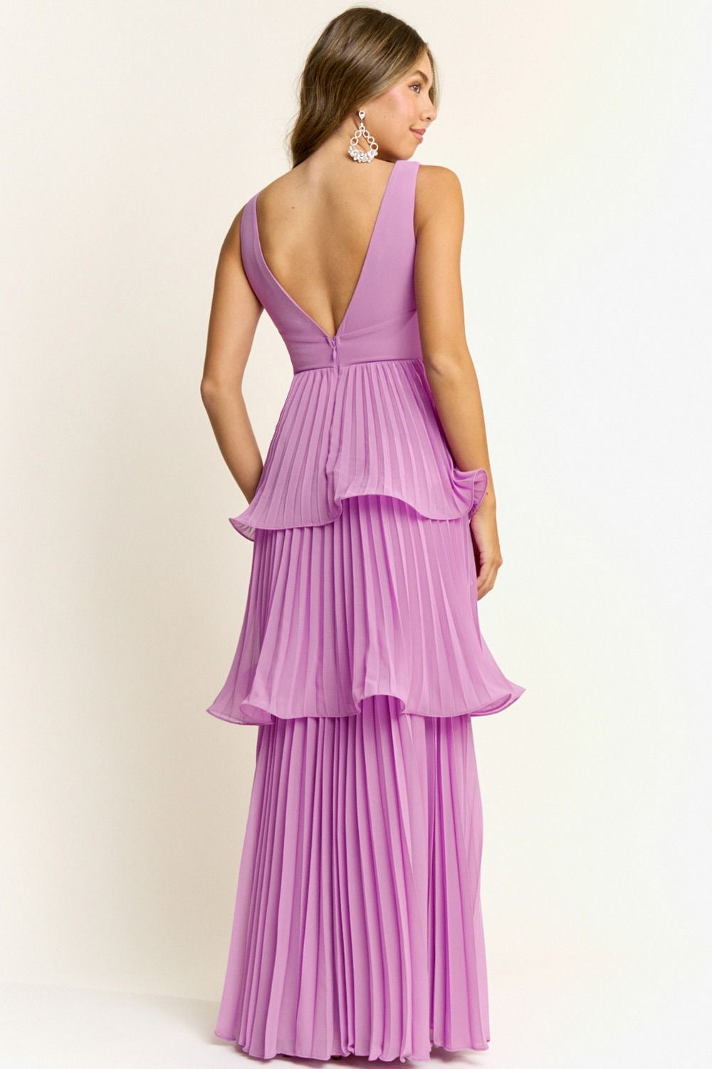 VESTIDO CAPAS PLISADAS