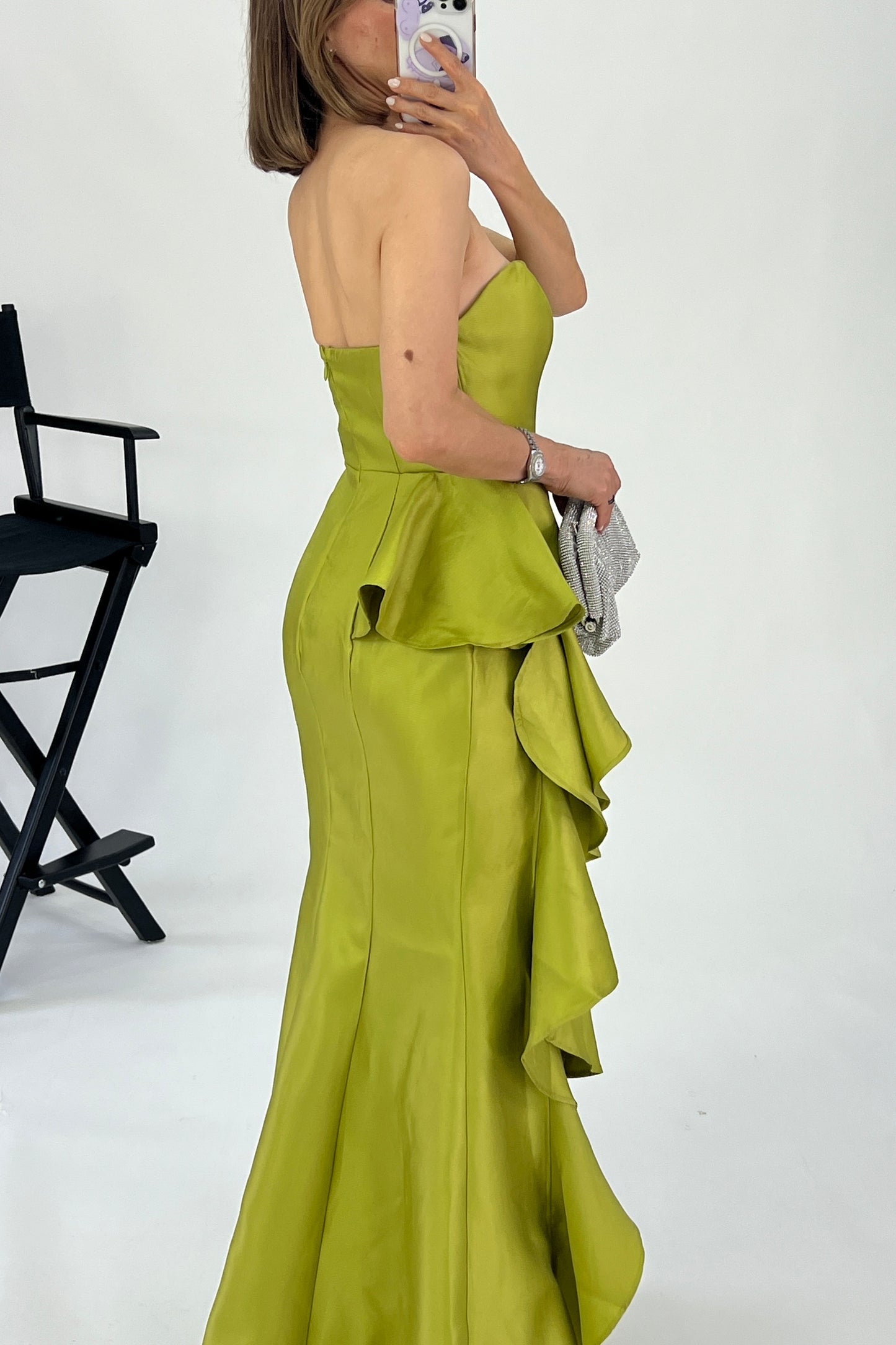 VESTIDO ASIMETRICO ESCAROLA